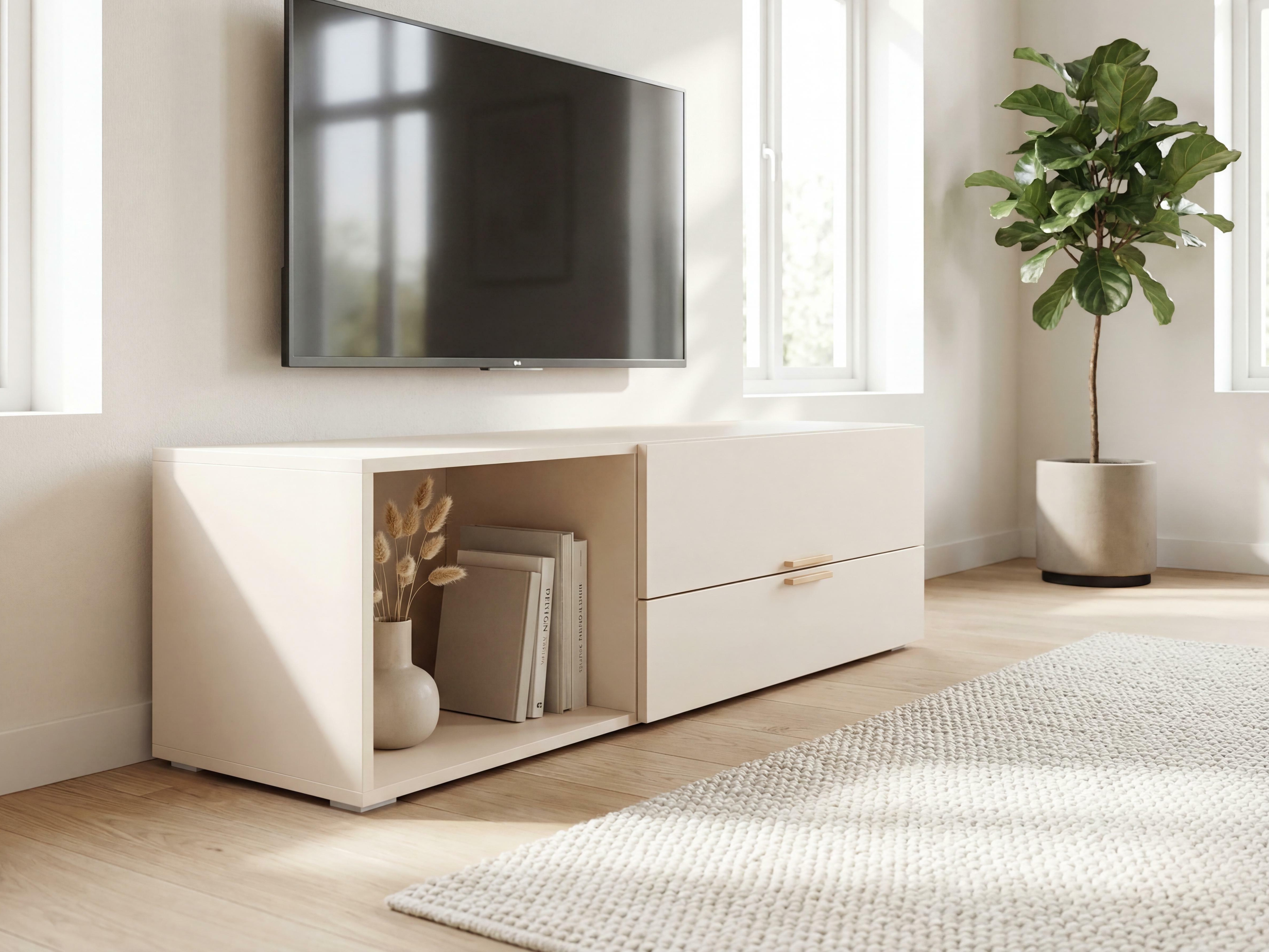 TV-Möbel Veldalo 124 (Eichenholzoptik hell)