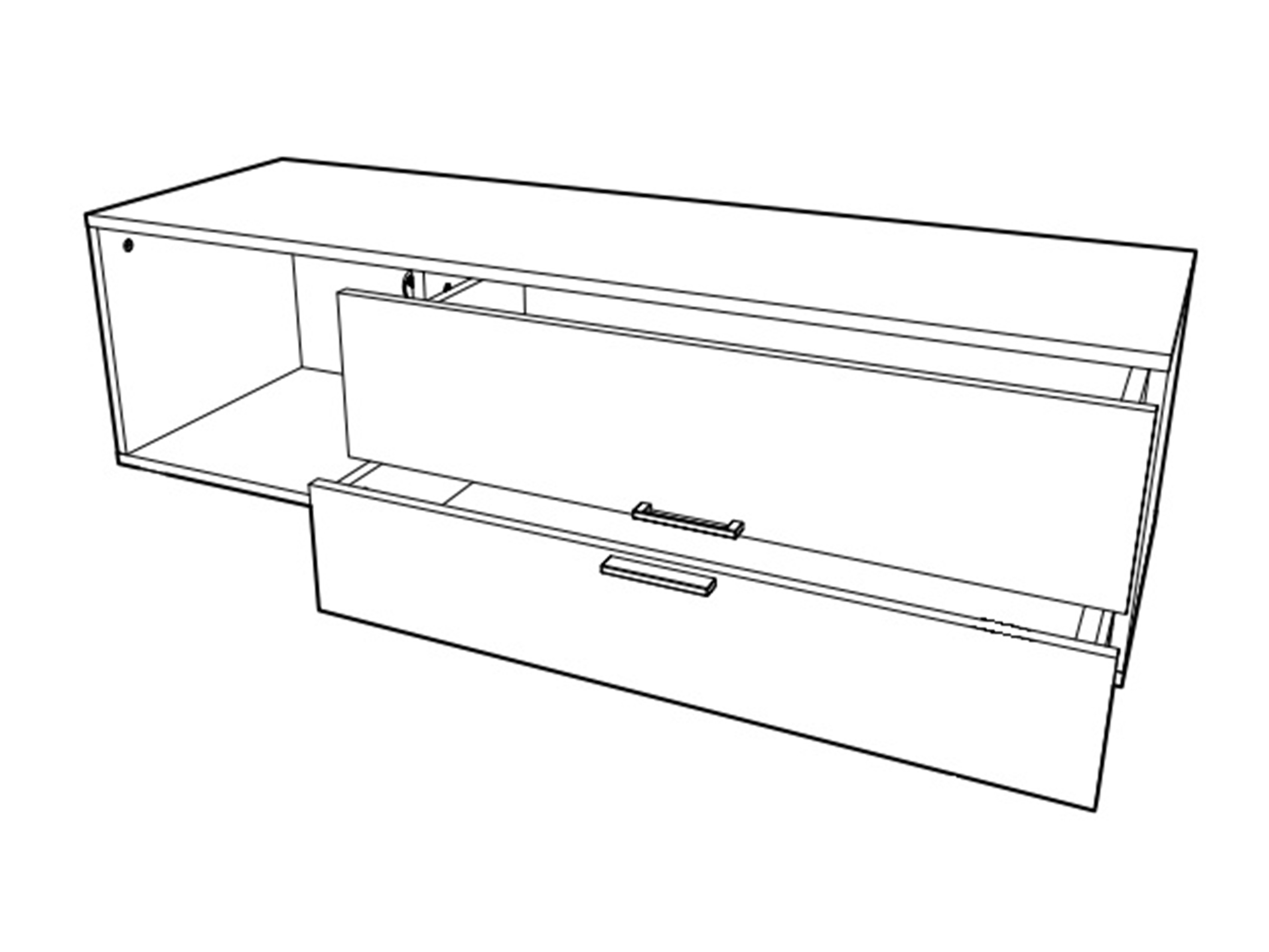 TV-Möbel Veldalo 124 (Eichenholzoptik hell)