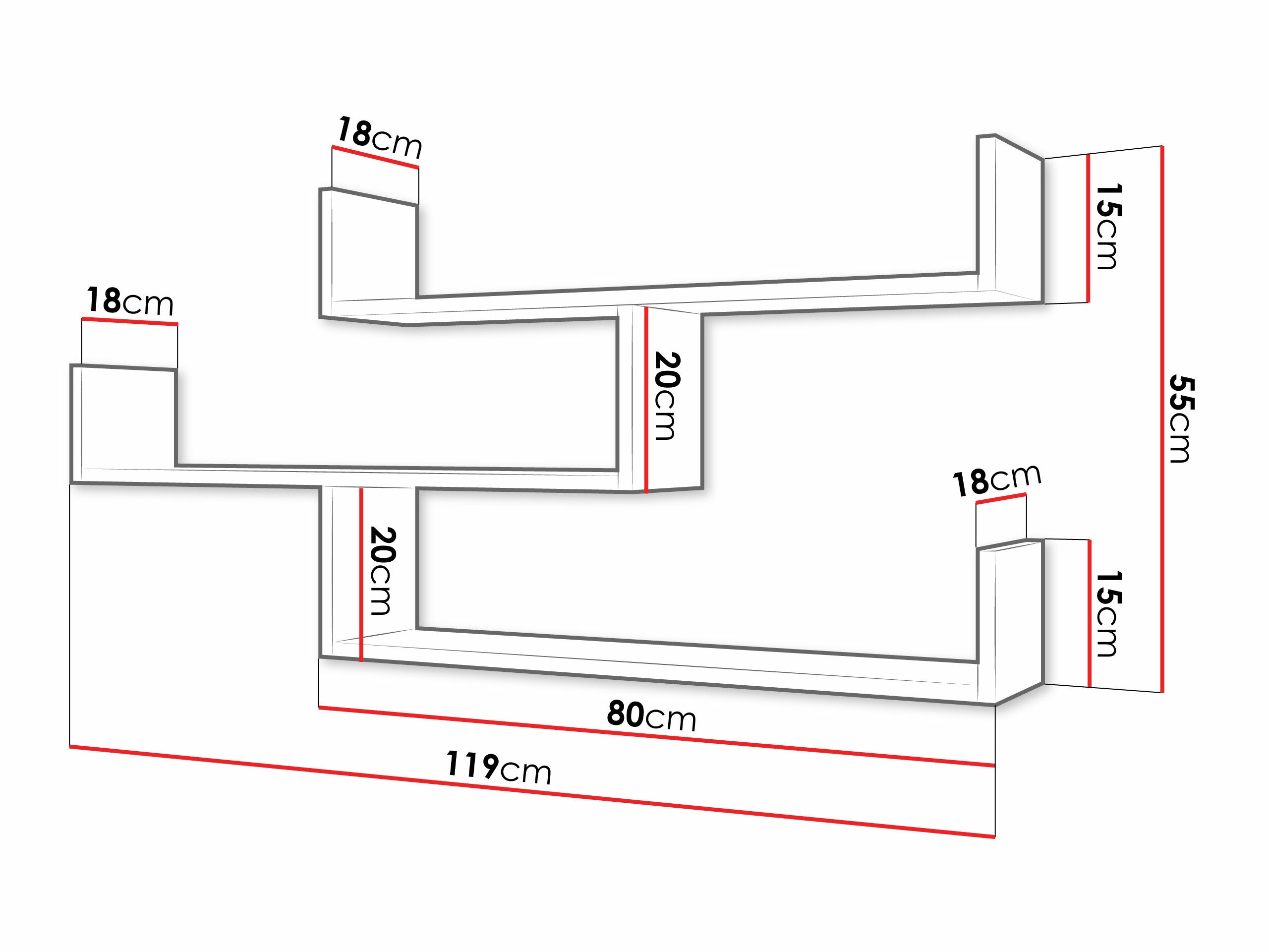 Wandregal Lexicon I (Sonoma eichenholz)