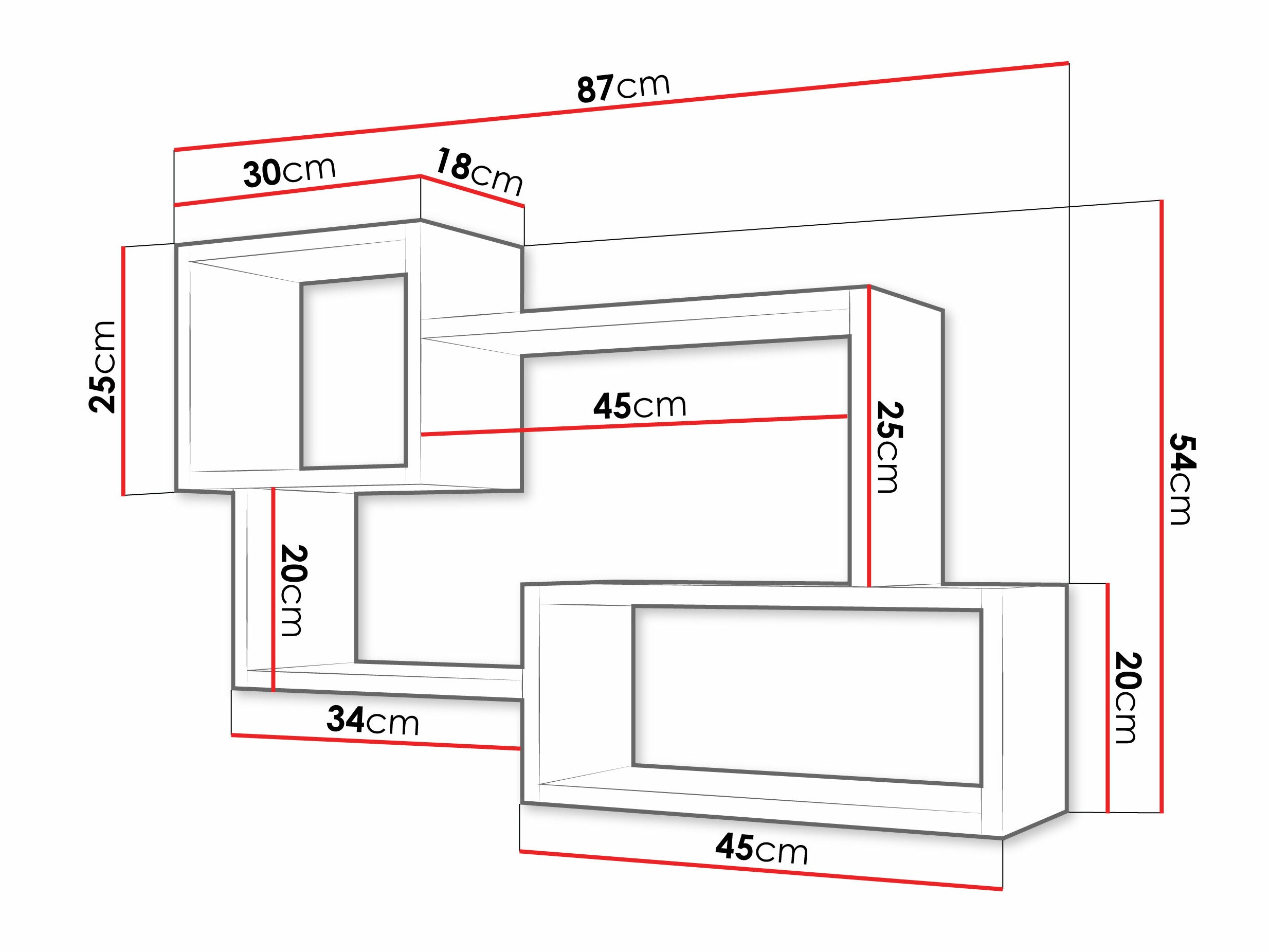 Wandregal Lexicon II (Graphit)