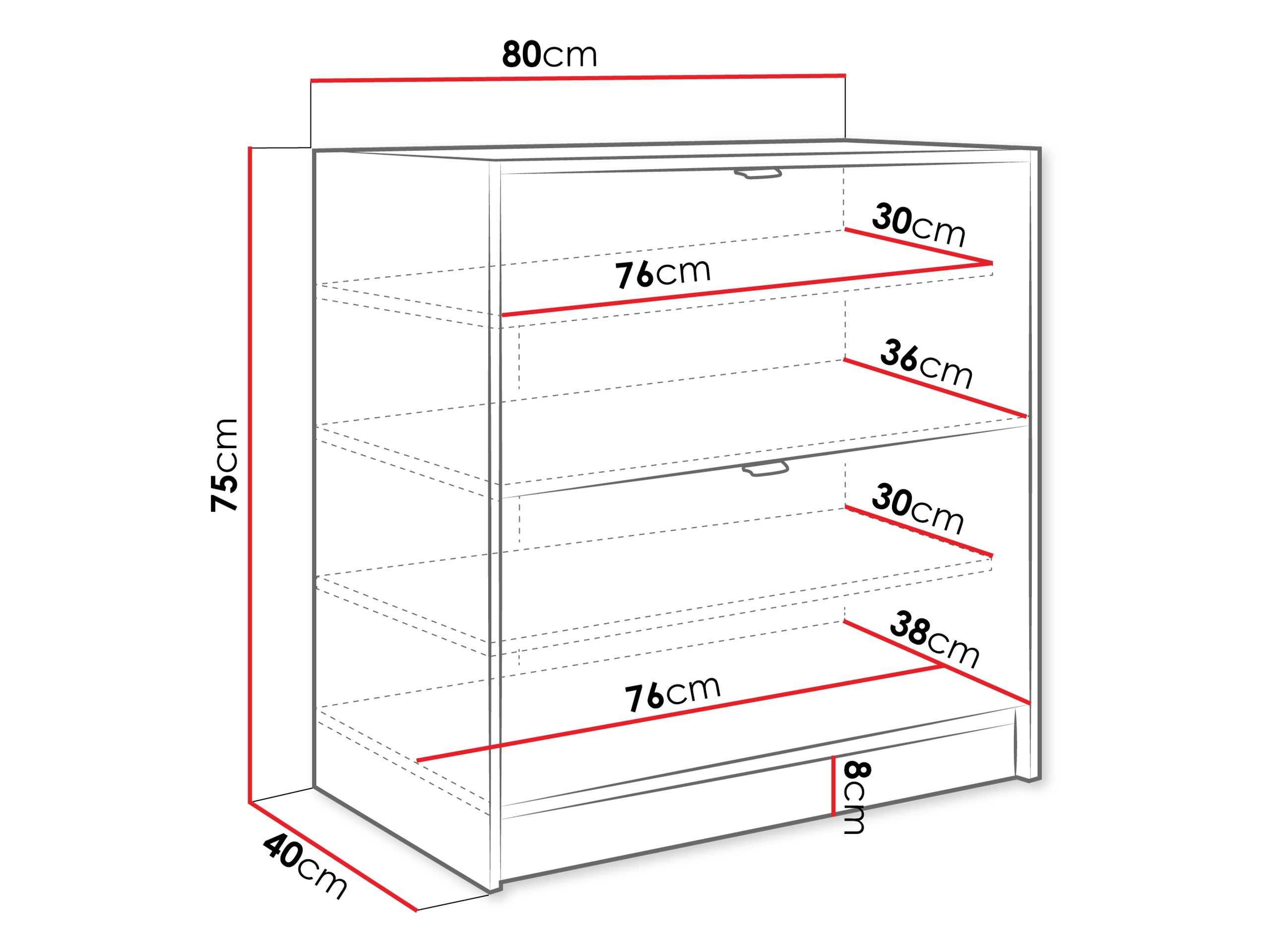 Schuhschrank Comfivo Velal II (Weiss)