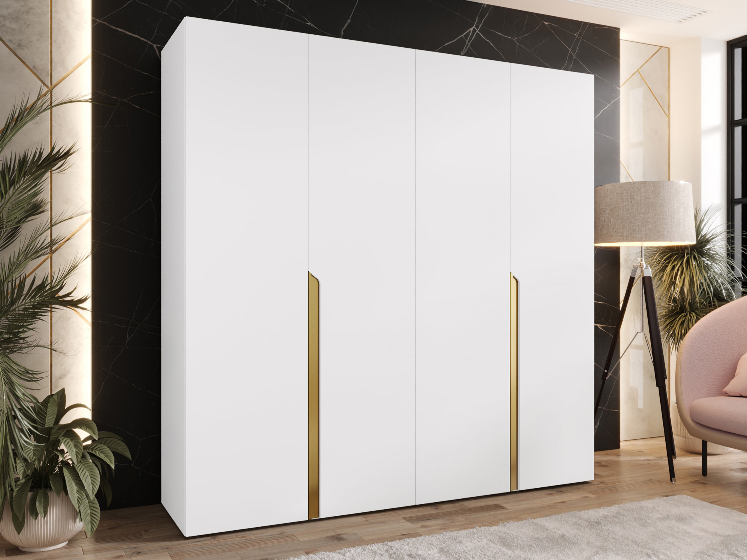 Kleiderschrank Hartford 581 (Weiss)