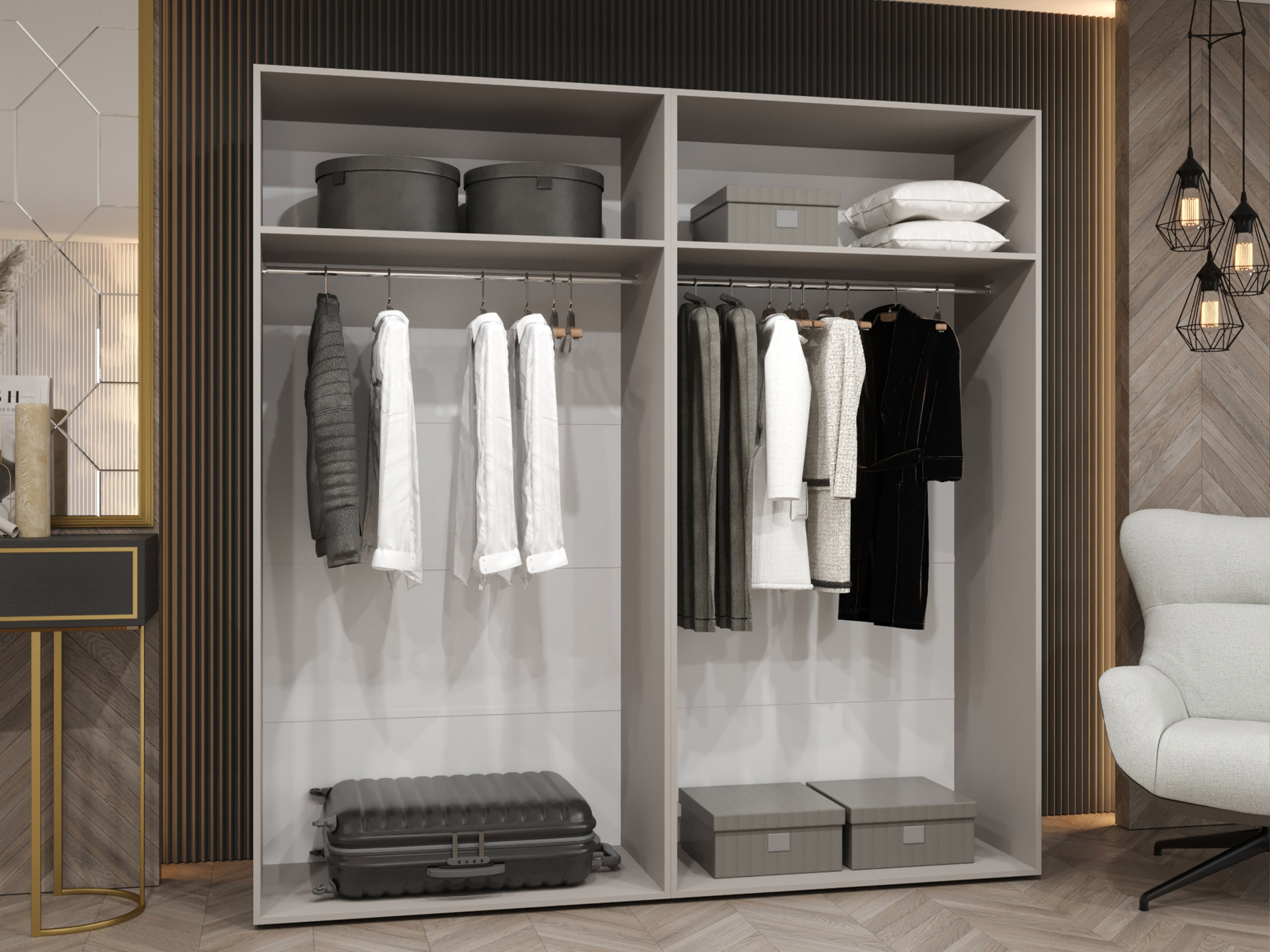 Kleiderschrank Hartford 581 (Weiss)