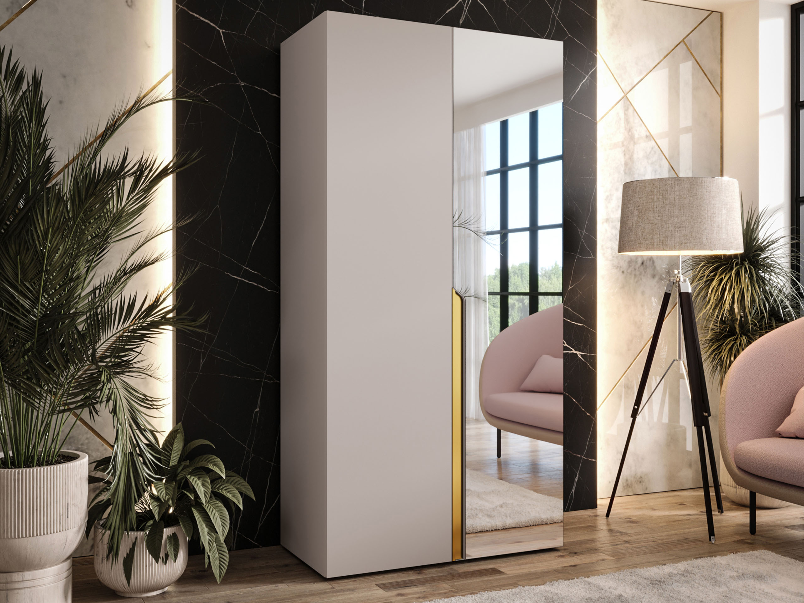 Kleiderschrank Hartford 584 (Kaschmir)