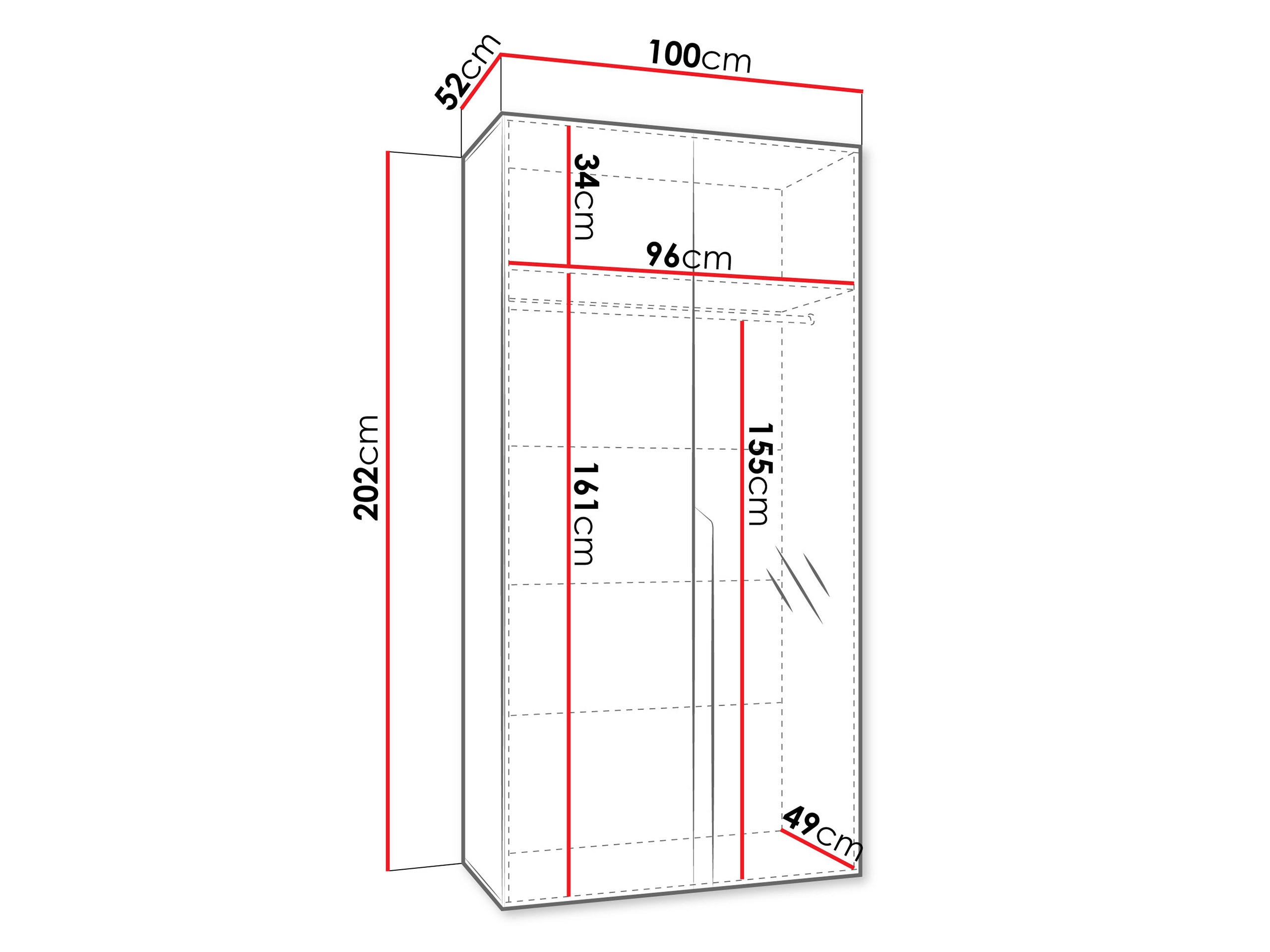 Kleiderschrank Hartford 584 (Kaschmir)