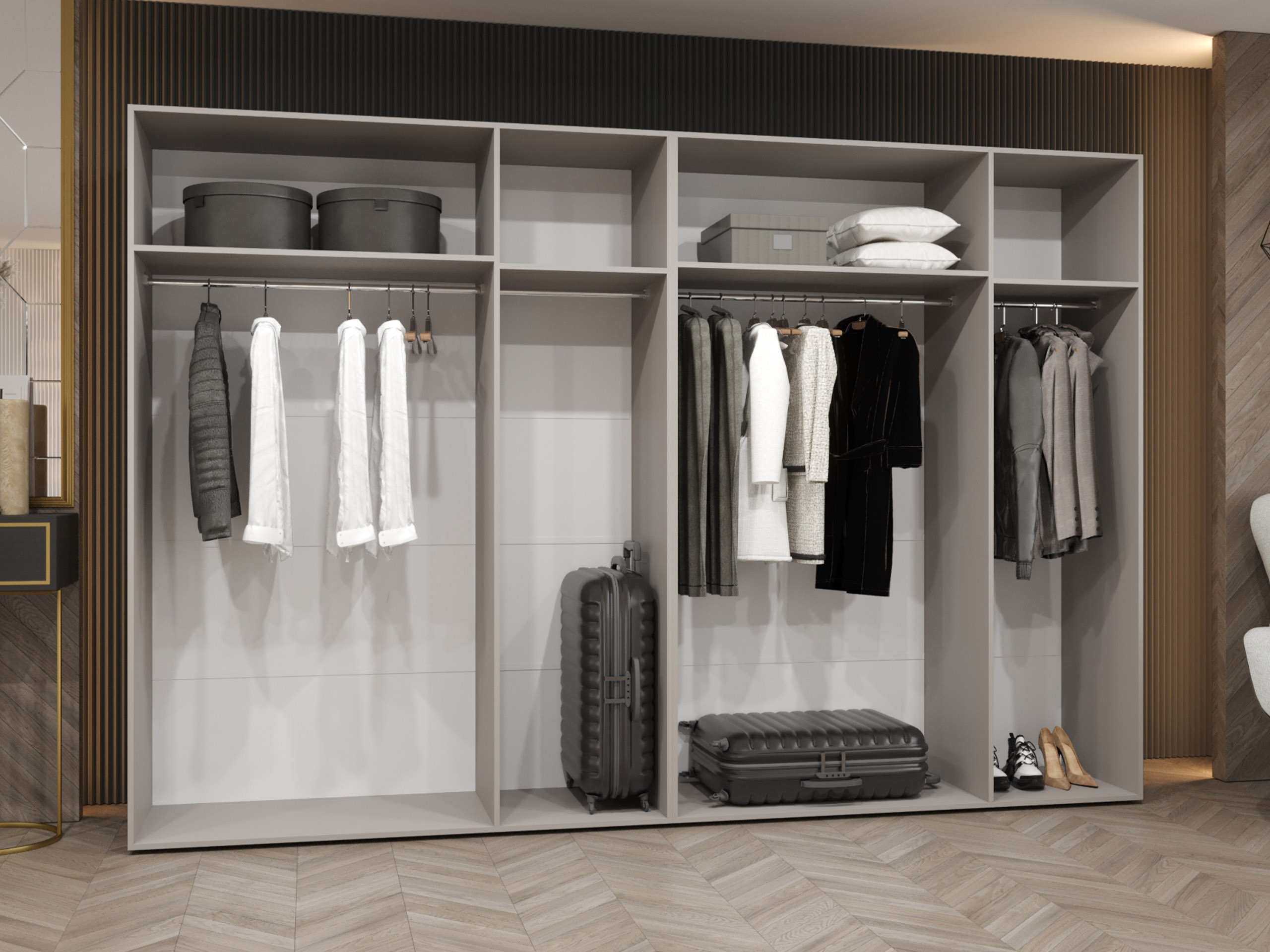 Kleiderschrank Hartford 588 (Weiss)