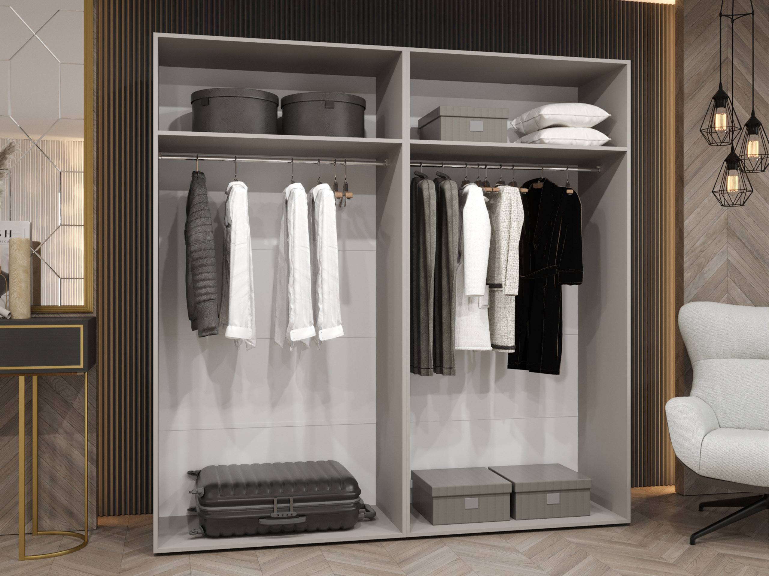 Kleiderschrank Hartford 591 (Kaschmir)