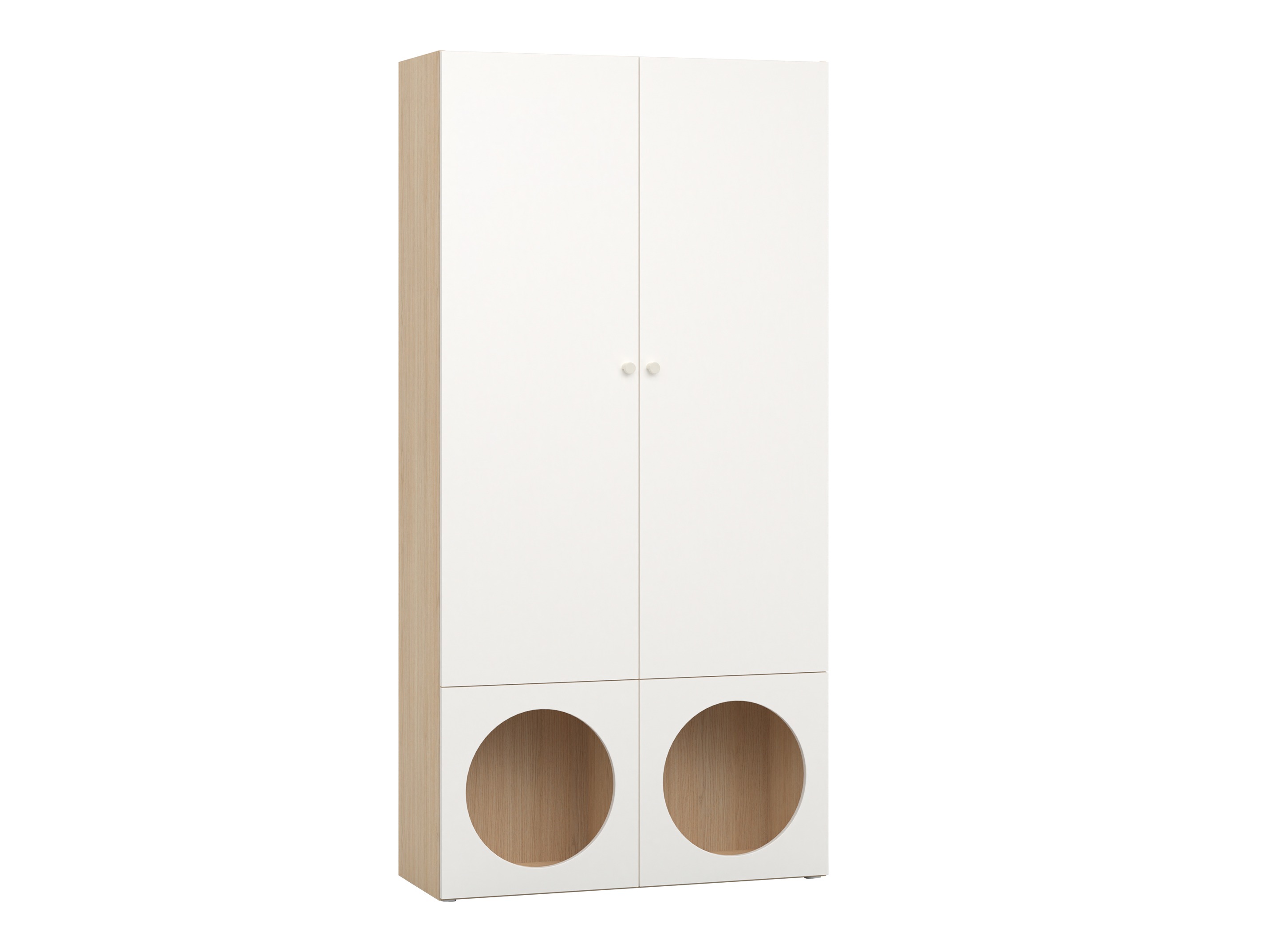 Regal Tornolo 106 (Eichenholzoptik hell + Weiss)