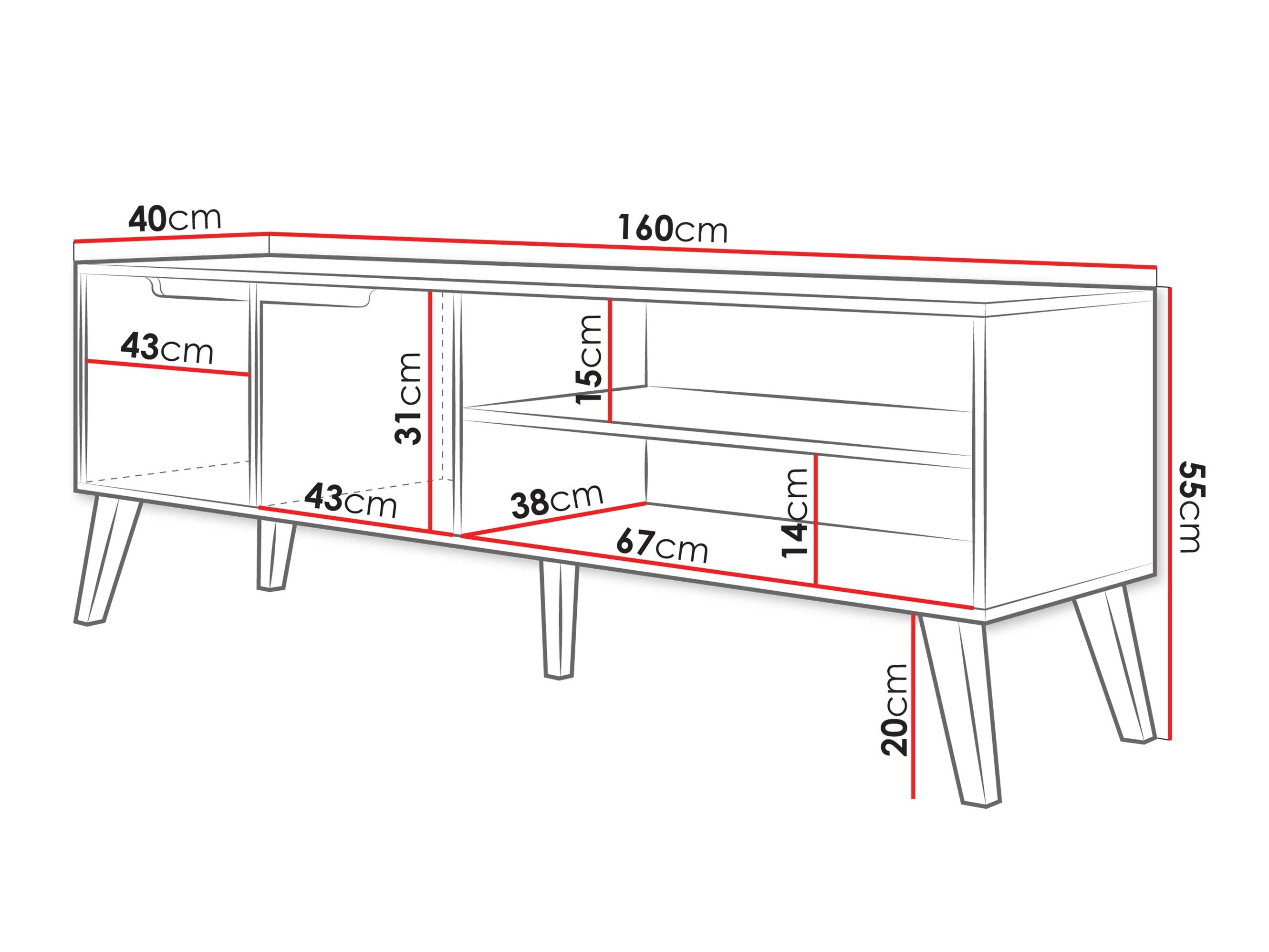 TV-Möbel Elbtive 100 (Kaschmir)