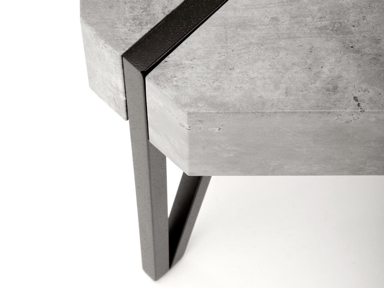 Couchtisch Houston 303 (Beton + Schwarz)