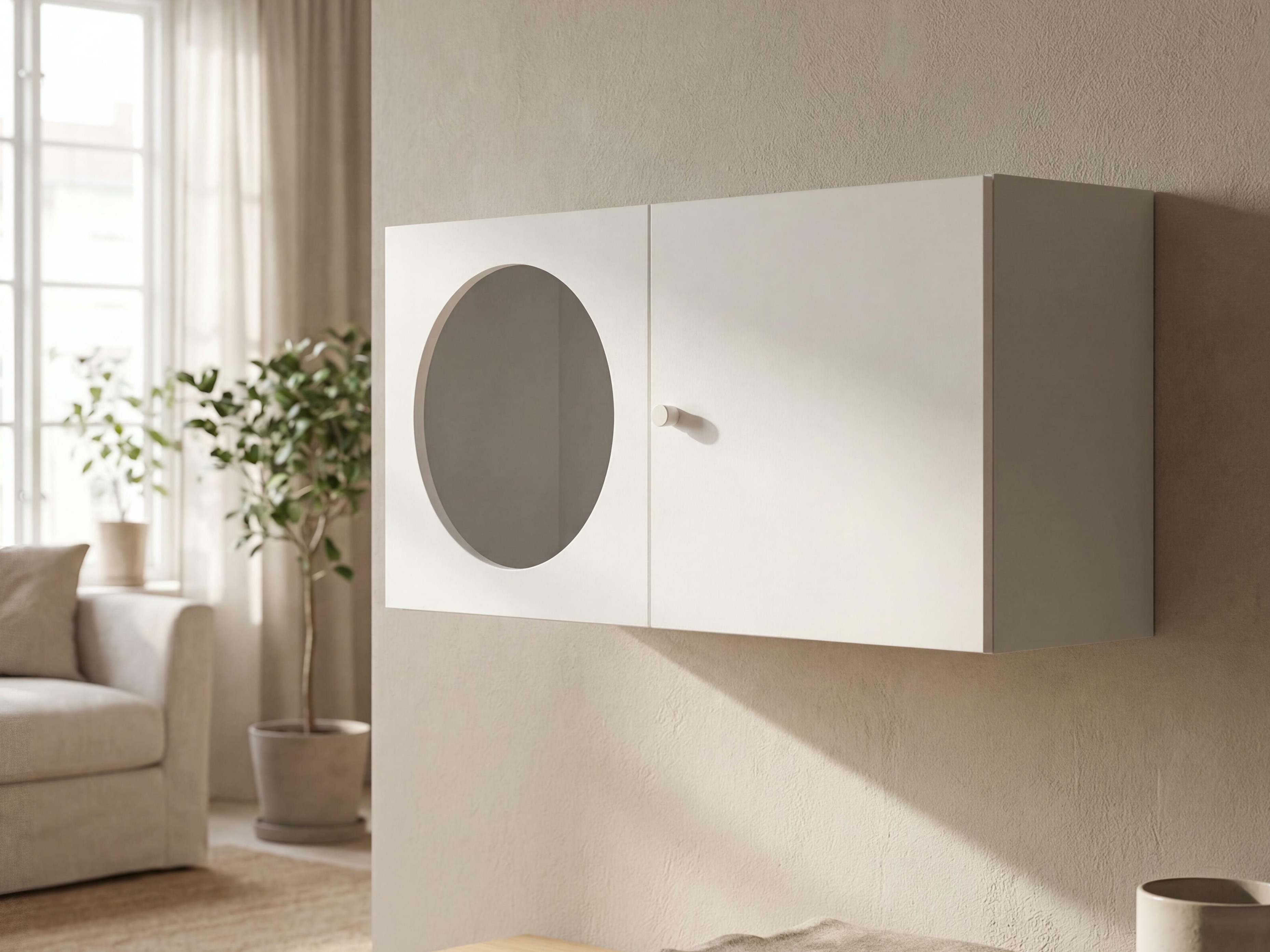 Hängeschrank Tornolo 108 (Grau + Weiss)