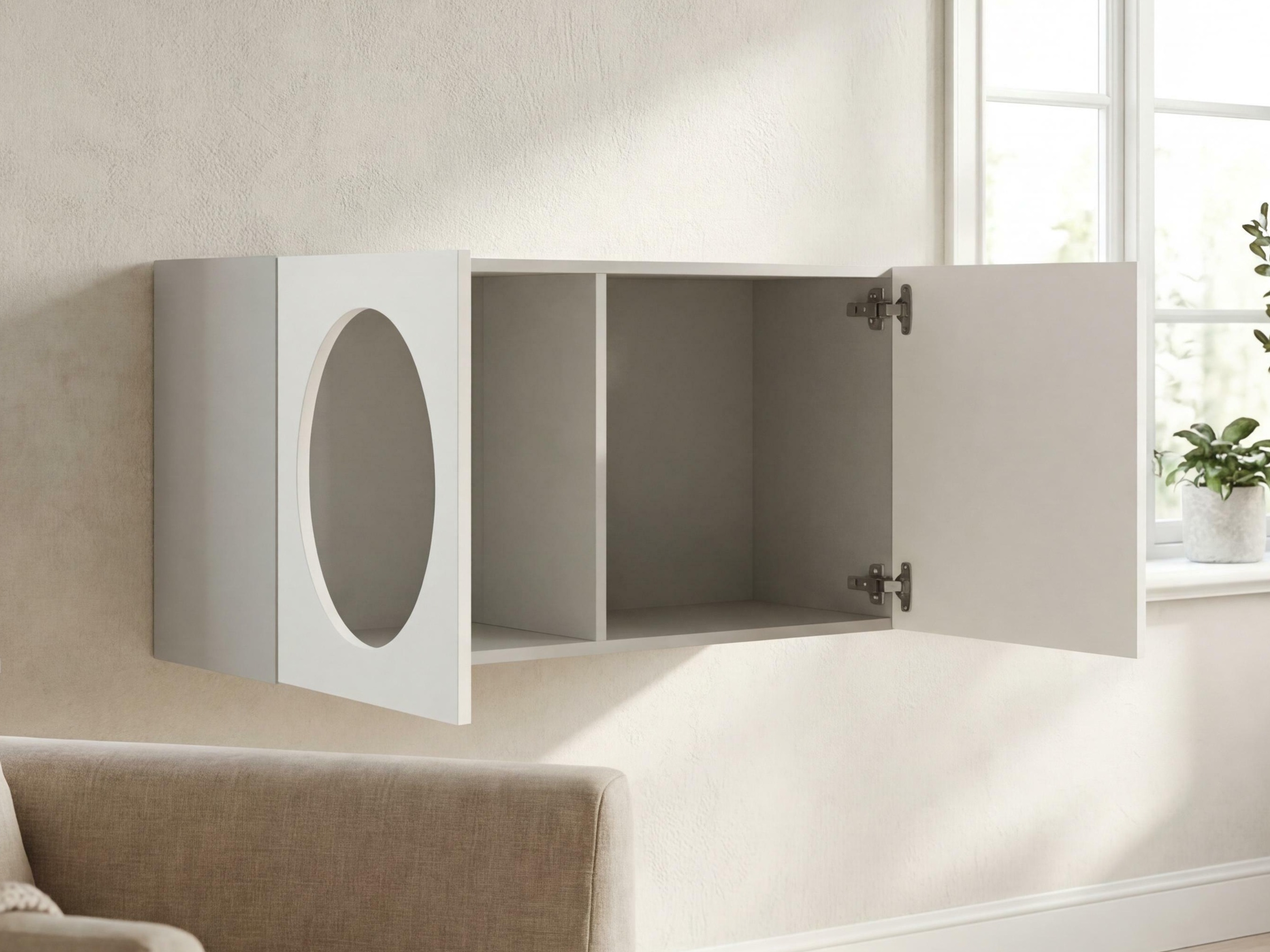 Hängeschrank Tornolo 108 (Grau + Weiss)
