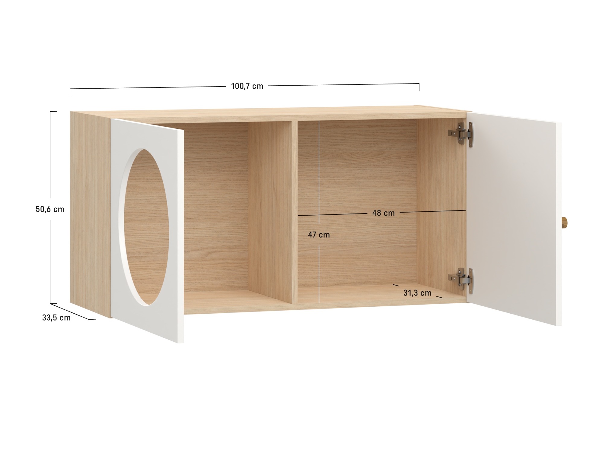 Hängeschrank Tornolo 108 (Grau + Weiss)