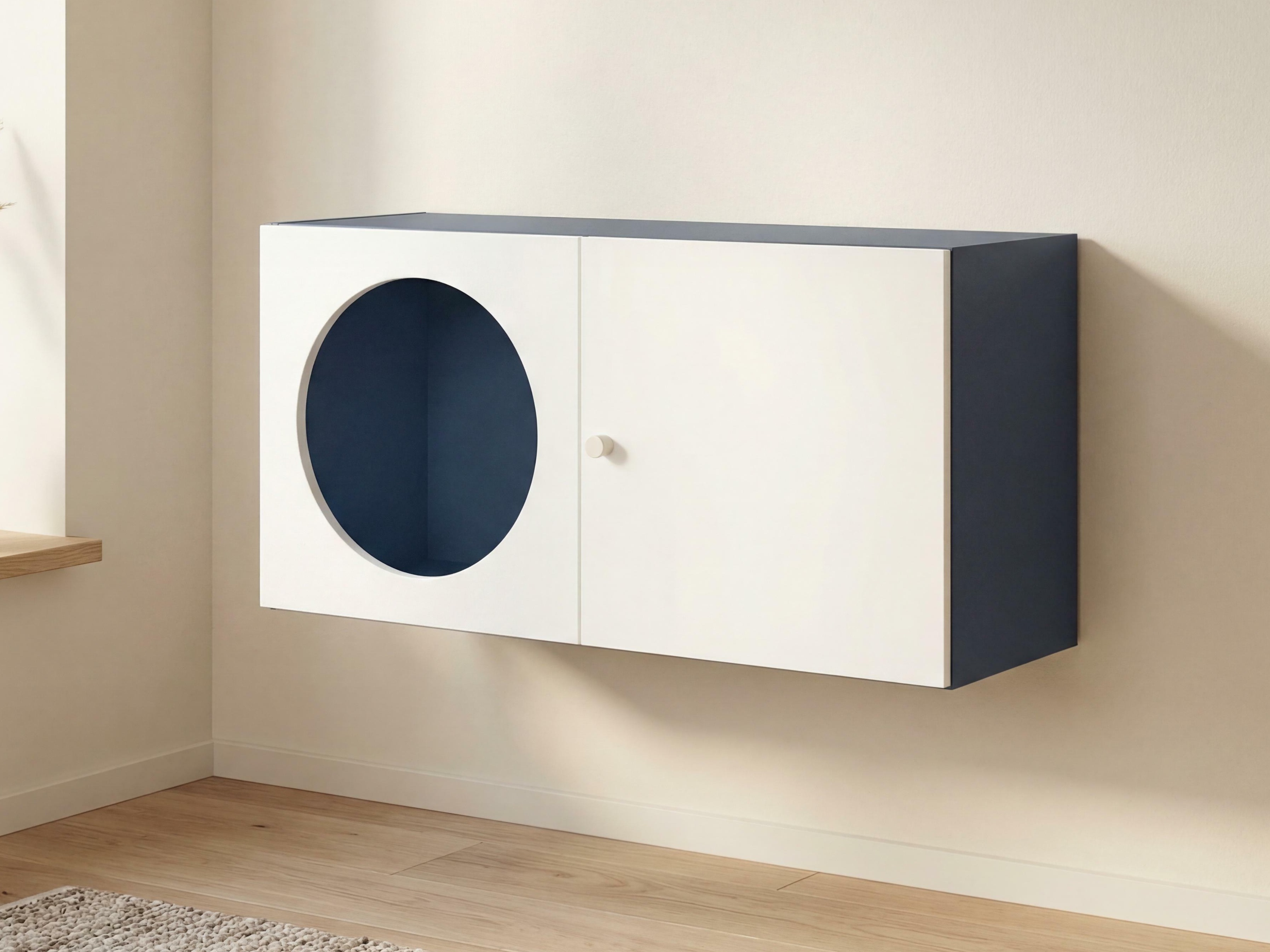 Hängeschrank Tornolo 108 (Indigo + Weiss)