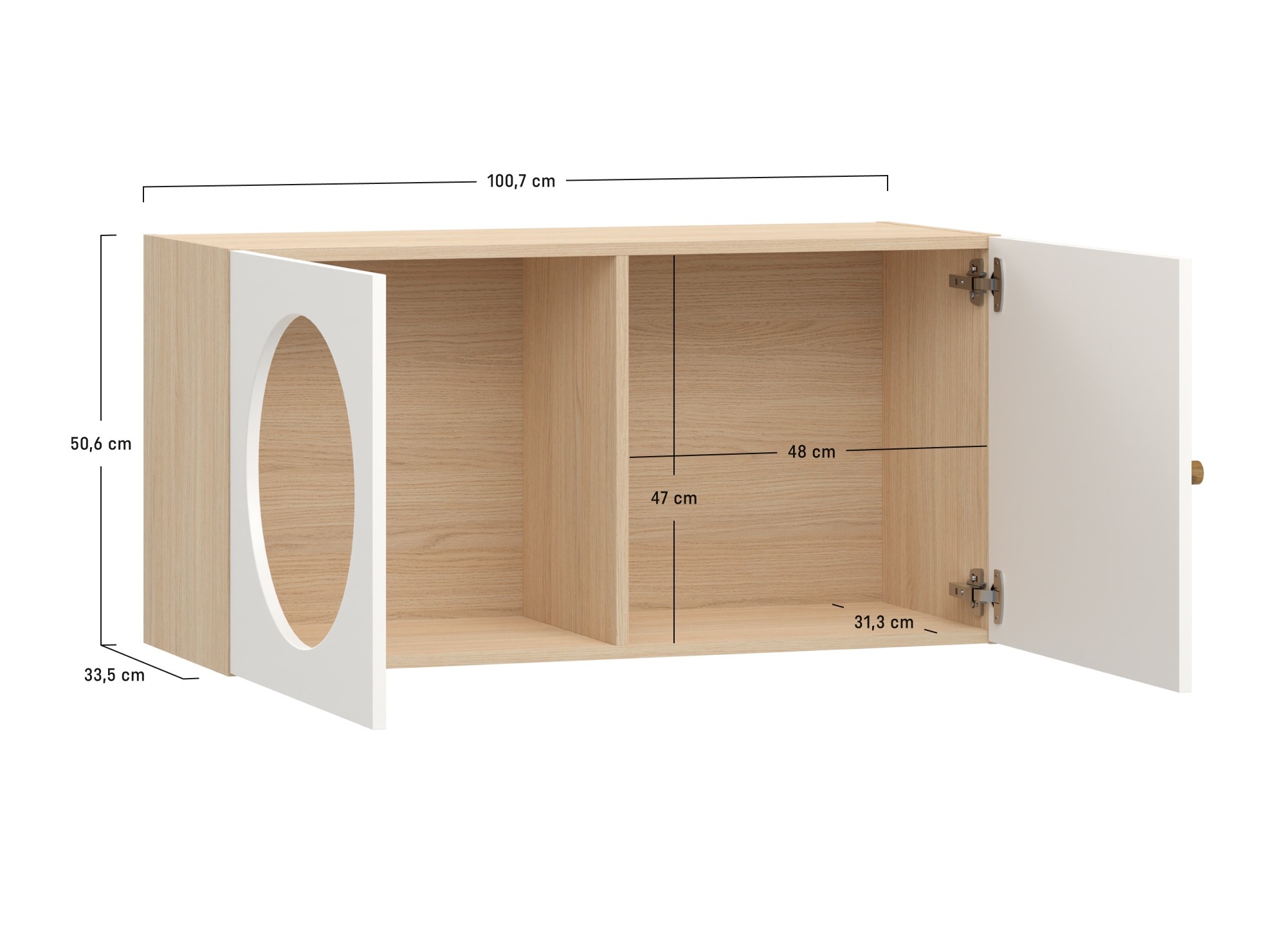 Hängeschrank Tornolo 108 (Indigo + Weiss)