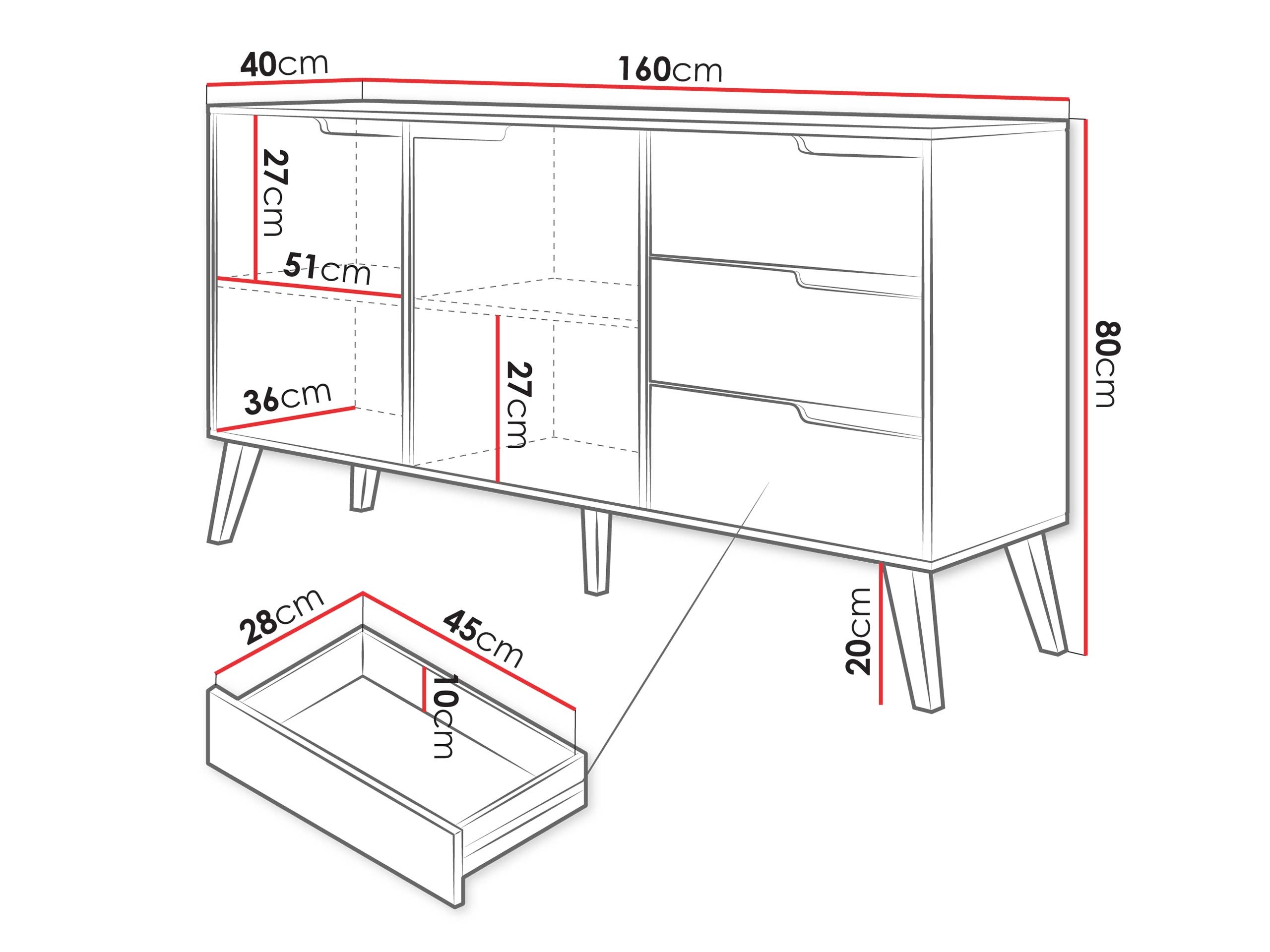 Kommoden Otis (Kaschmir)