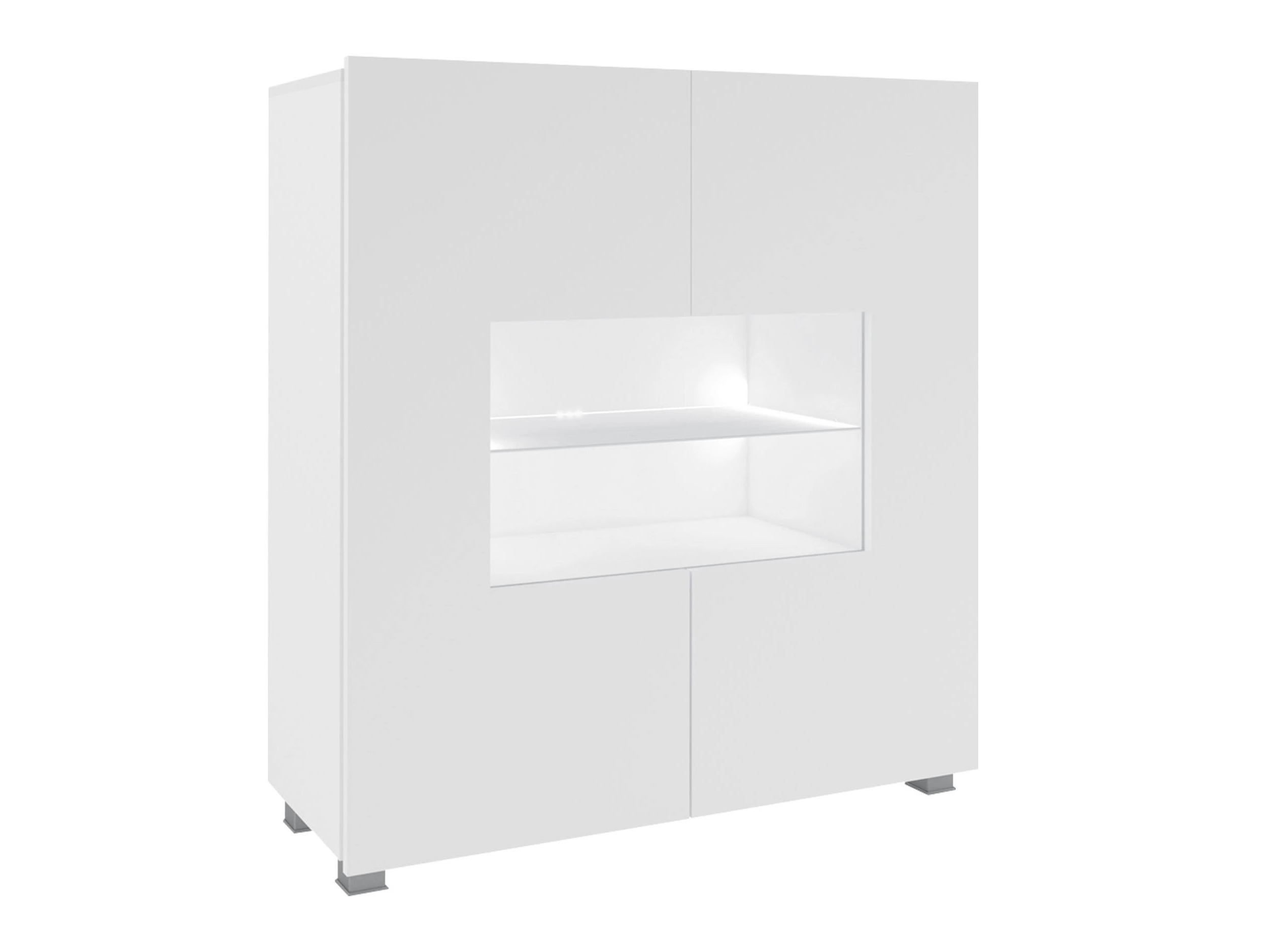 Sideboard Remus (Weiss + Weiss glänzend)