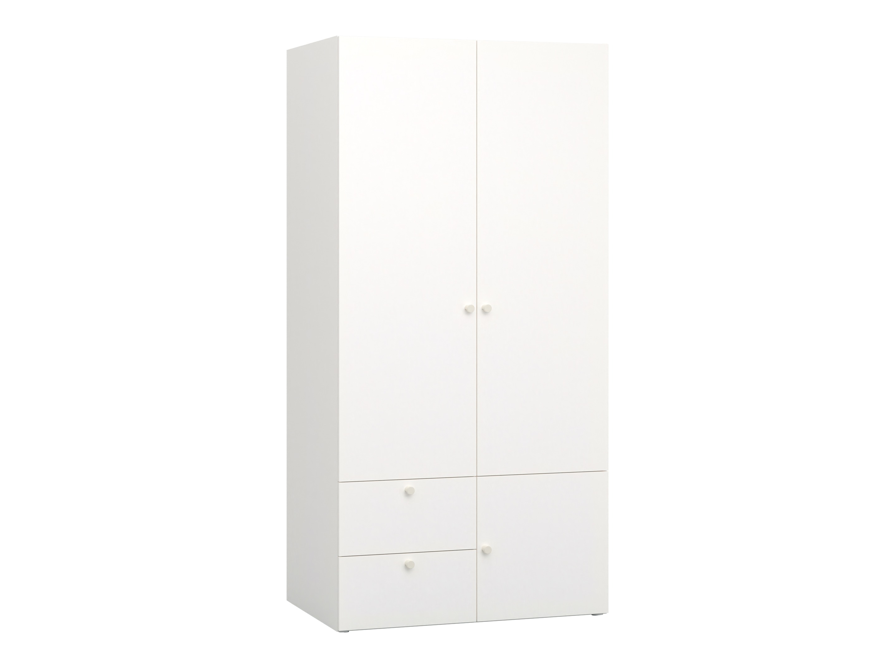 Kleiderschrank Tornolo 109 (Weiss + Hell Eichenholzoptik)