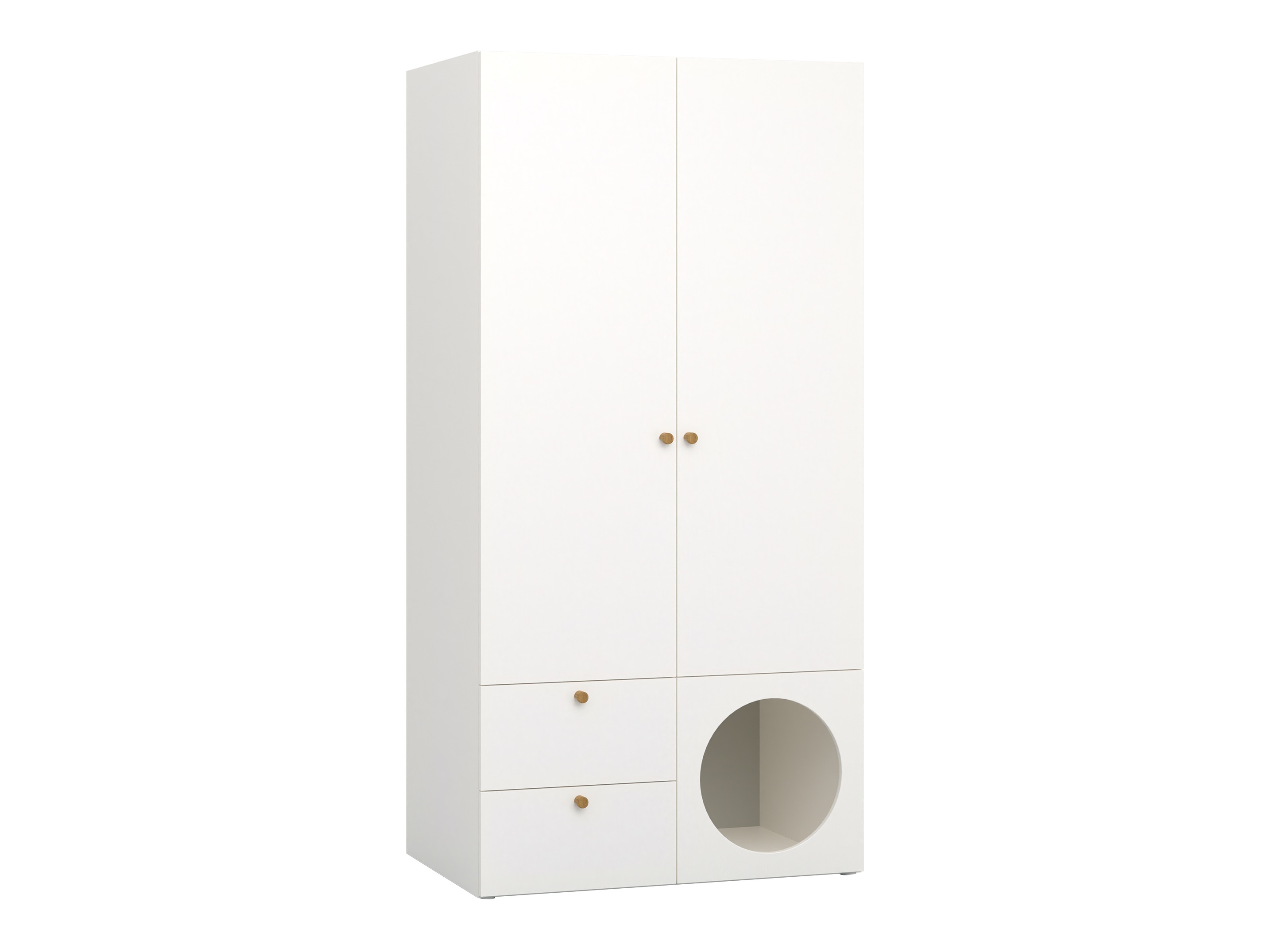 Kleiderschrank Tornolo 110 (Weiss + Grau)
