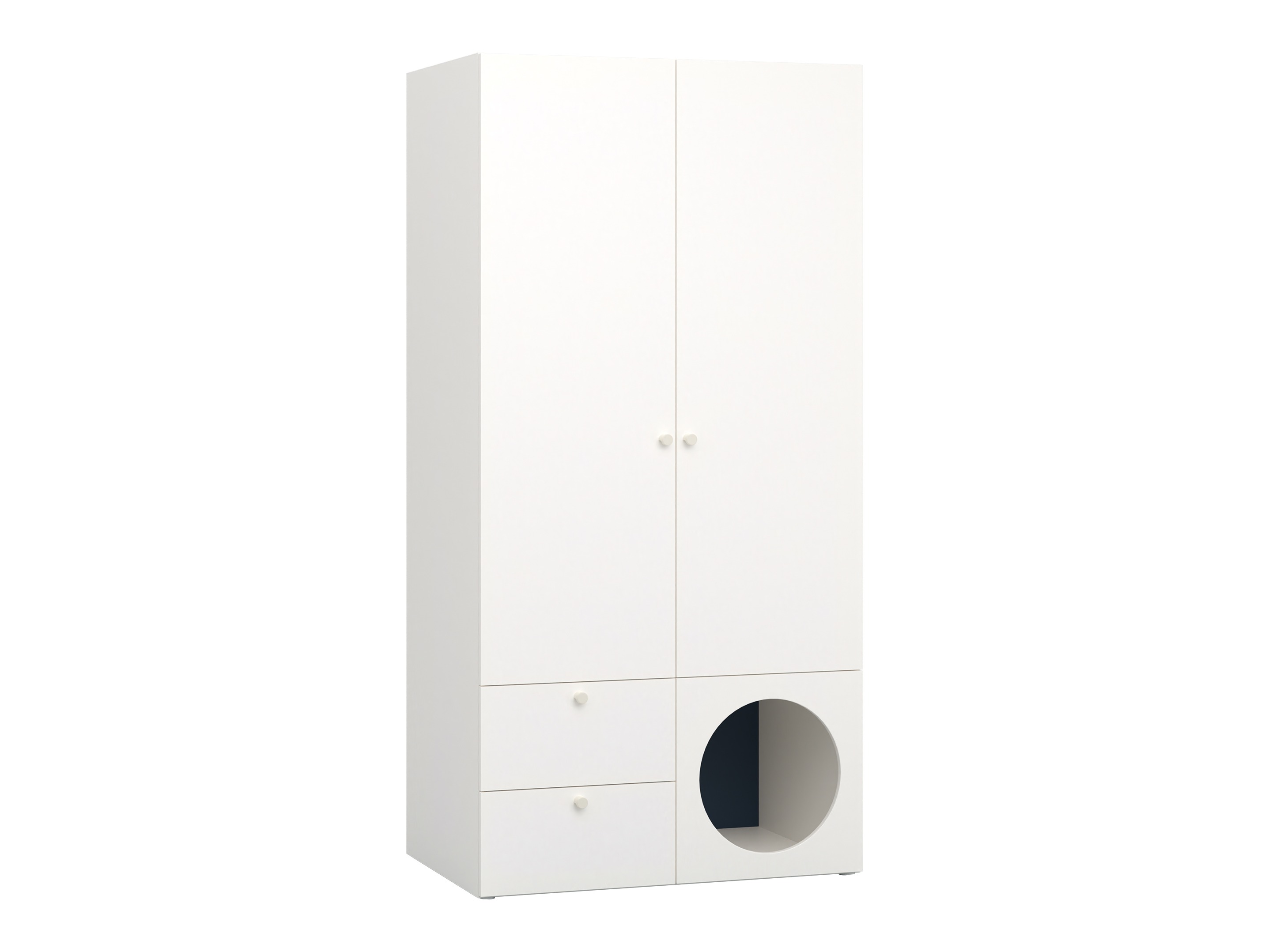Kleiderschrank Tornolo 110 (Weiss + Indigo)