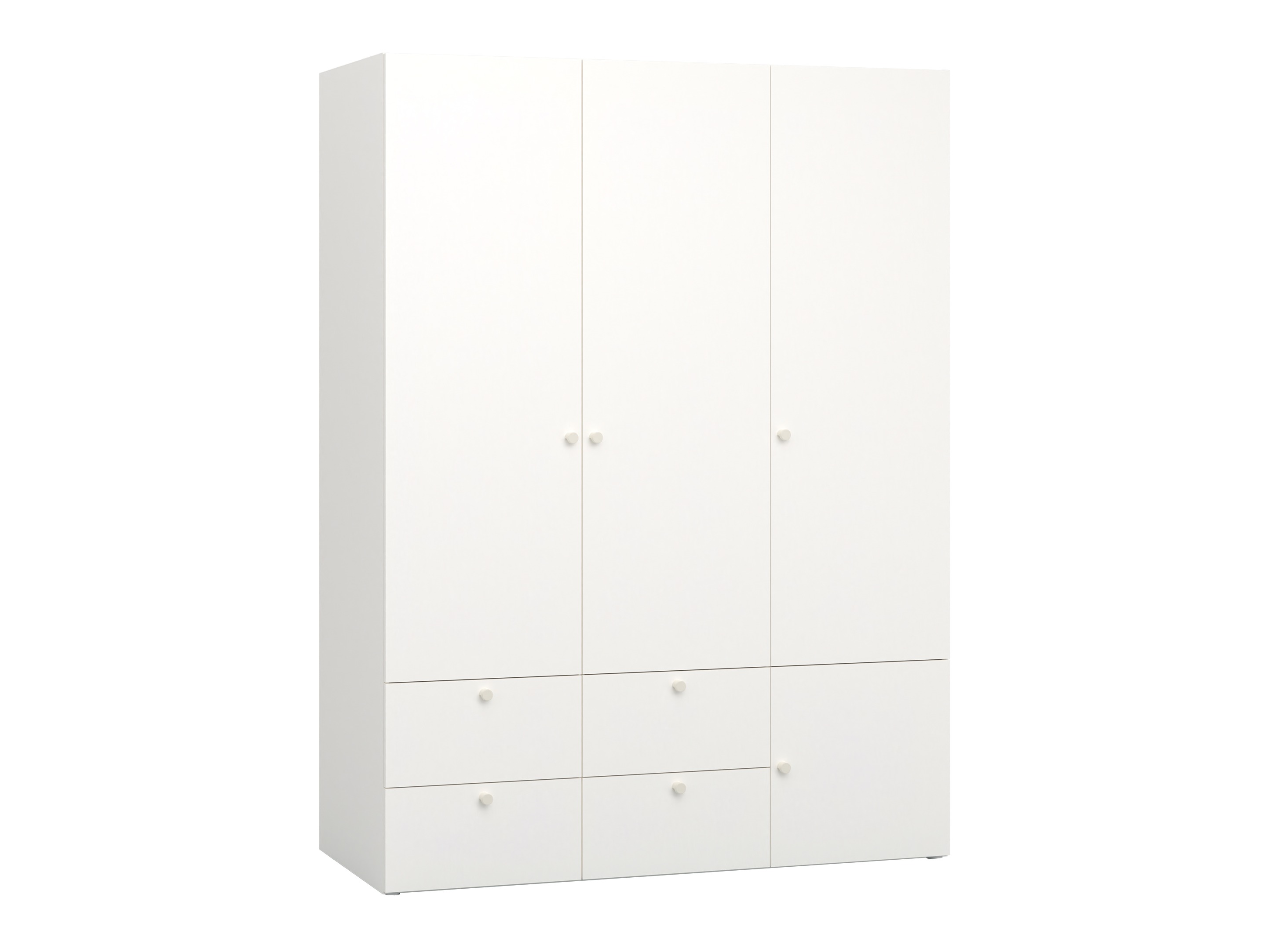 Kleiderschrank Tornolo 111 (Weiss + Hell Eichenholzoptik)
