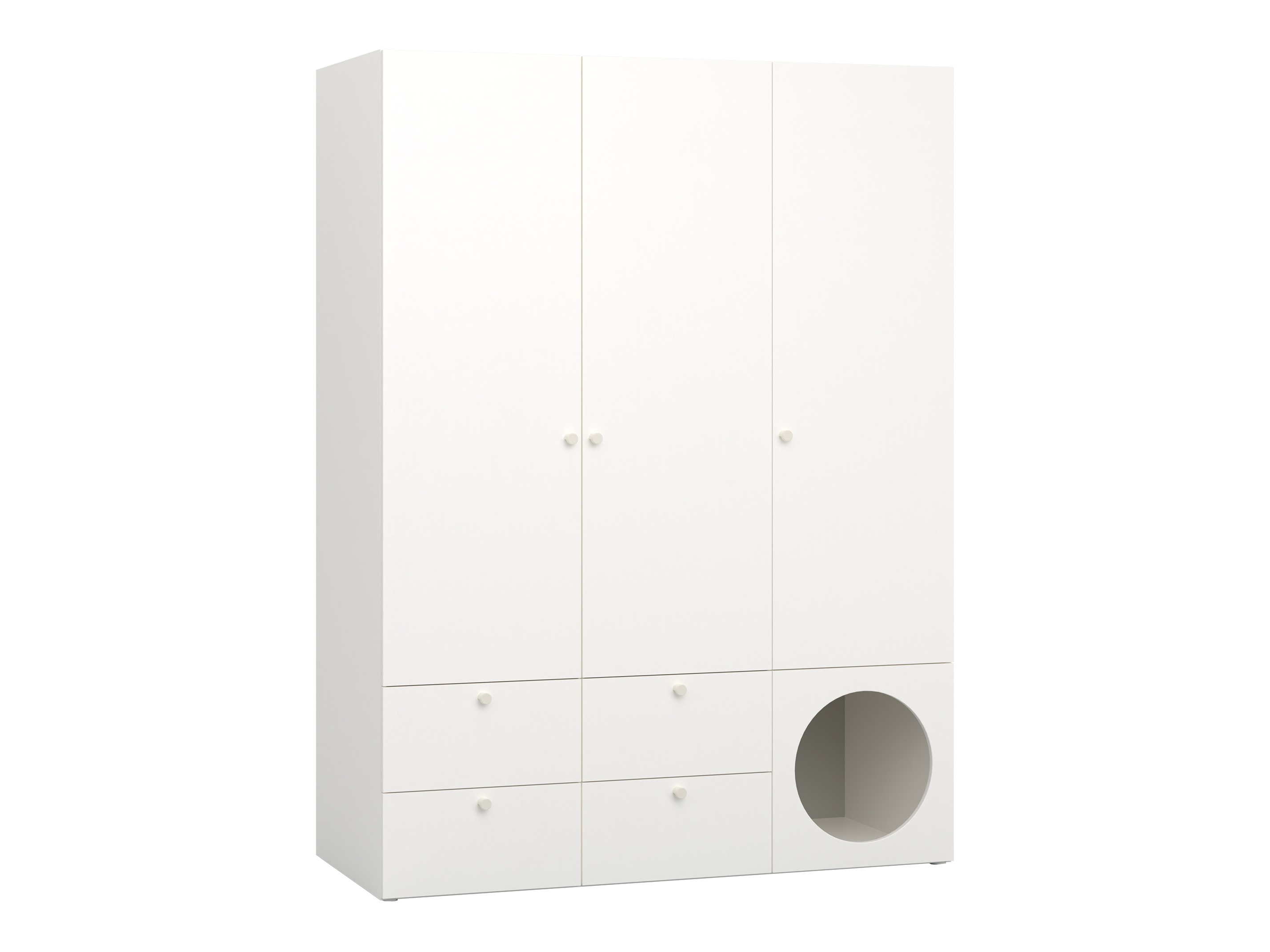 Kleiderschrank Tornolo 112 (Weiss + Grau)