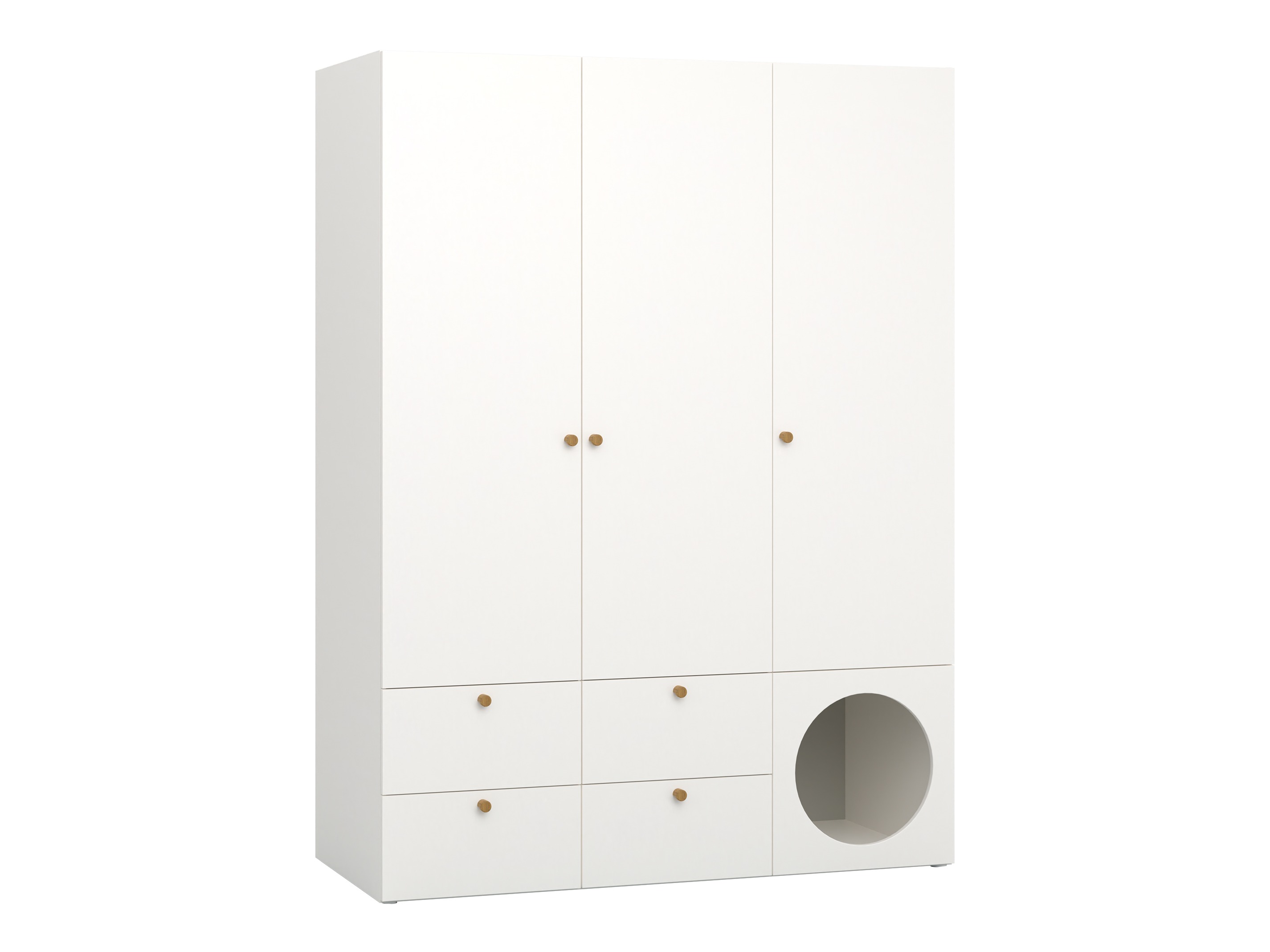 Kleiderschrank Tornolo 112 (Weiss + Grau)