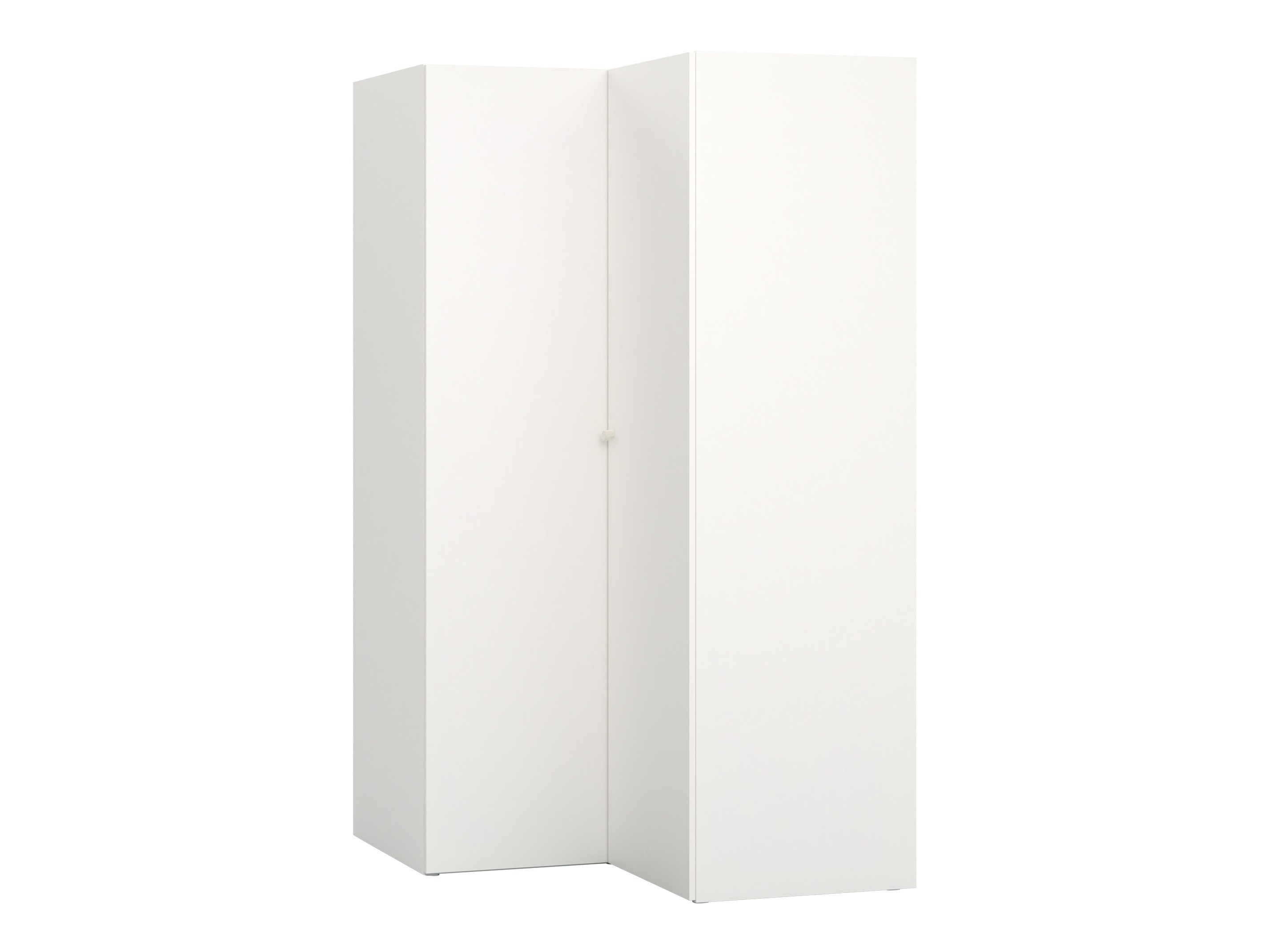 Eckkleiderschrank Tornolo 113 (Weiss + Indigo)