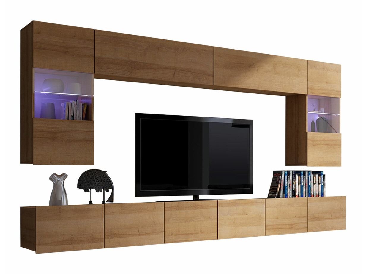 Wohnzimmer-Set Remus I (Goldene Eichenholzoptik)