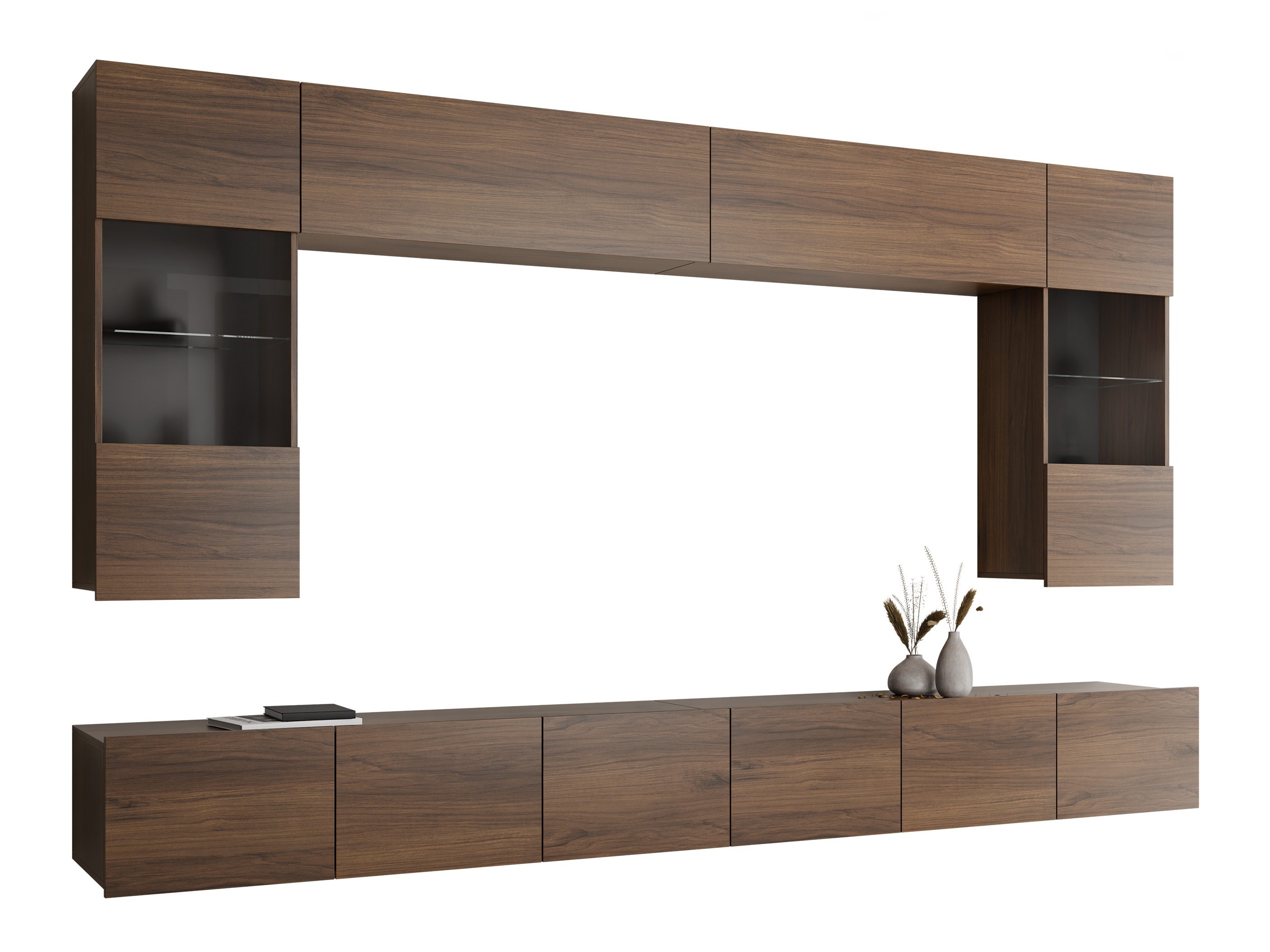 Wohnzimmer-Set Remus I (Walnussholzoptik)