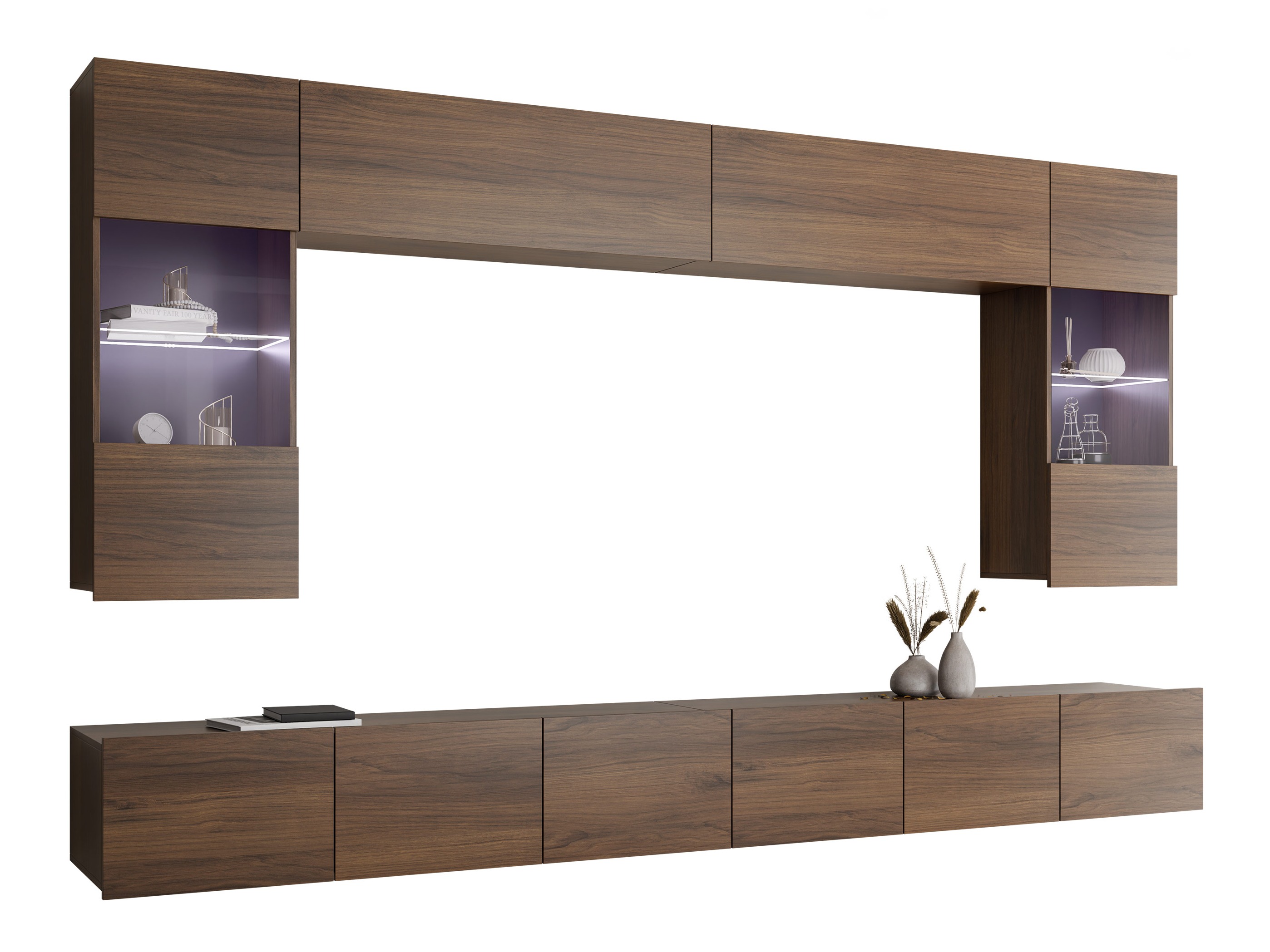 Wohnzimmer-Set Remus I (Walnussholzoptik)
