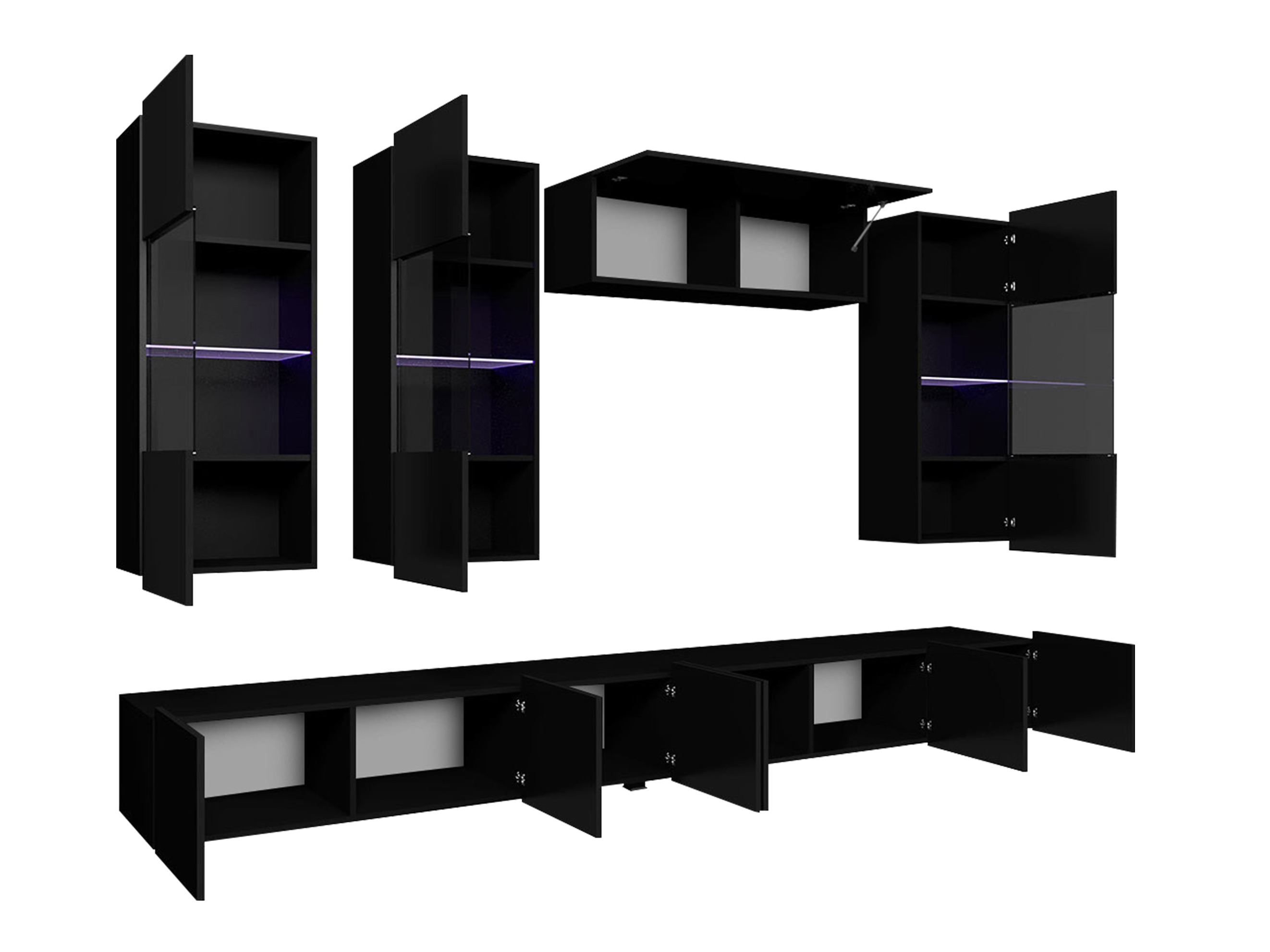 Wohnzimmer-Set Remus V (Nussbaum)