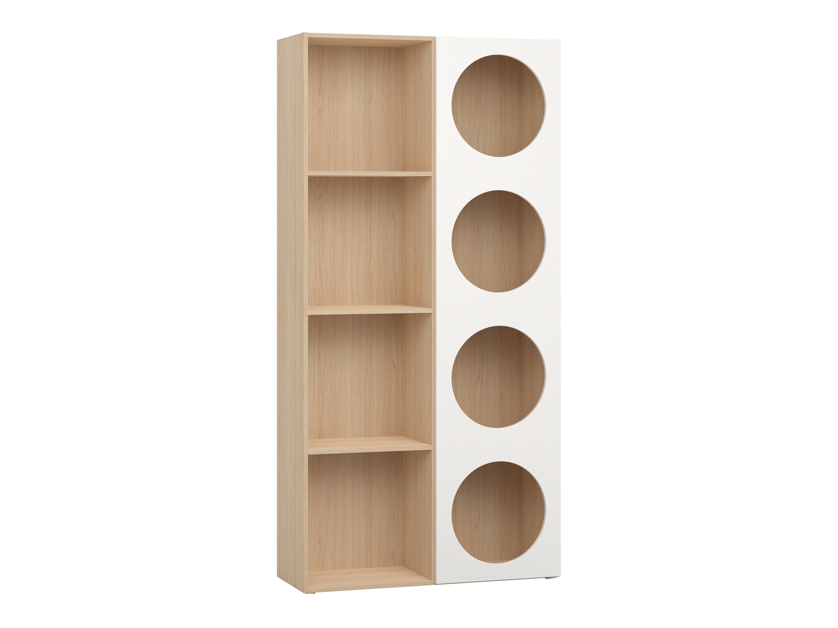 Regal Tornolo 117 (Eichenholzoptik hell + Weiss)