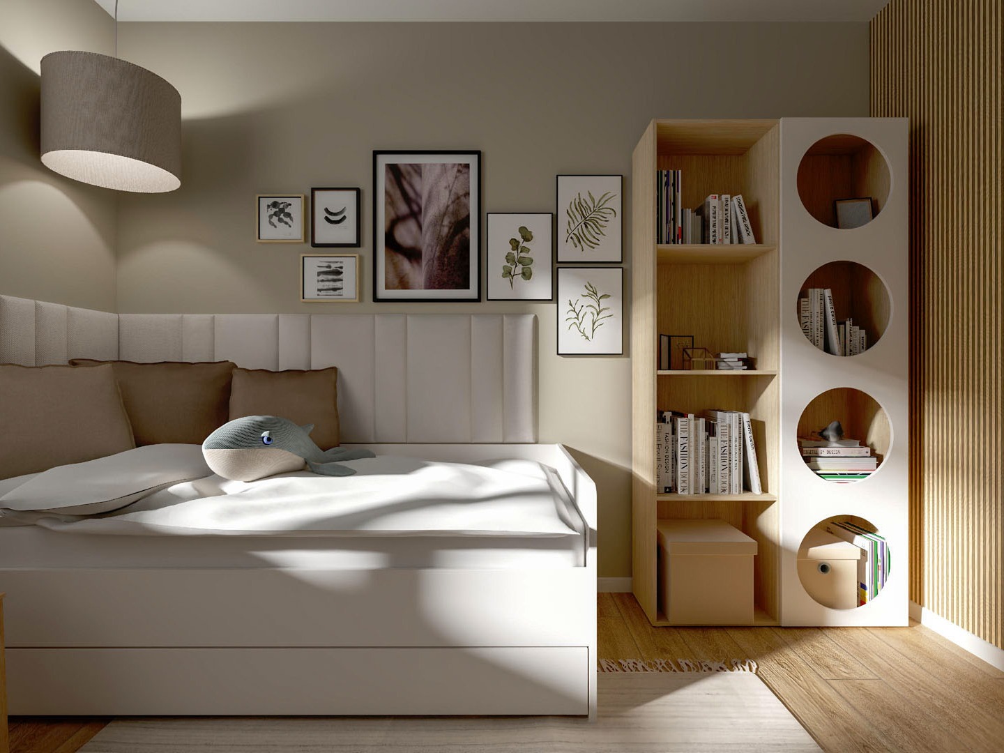 Regal Tornolo 117 (Eichenholzoptik hell + Weiss)