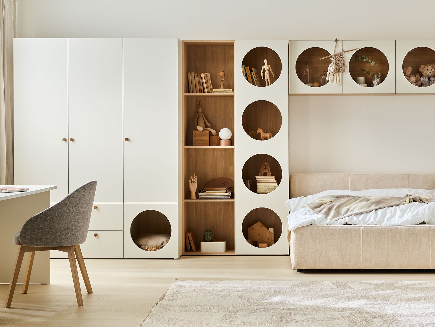 Regal Tornolo 117 (Eichenholzoptik hell + Weiss)