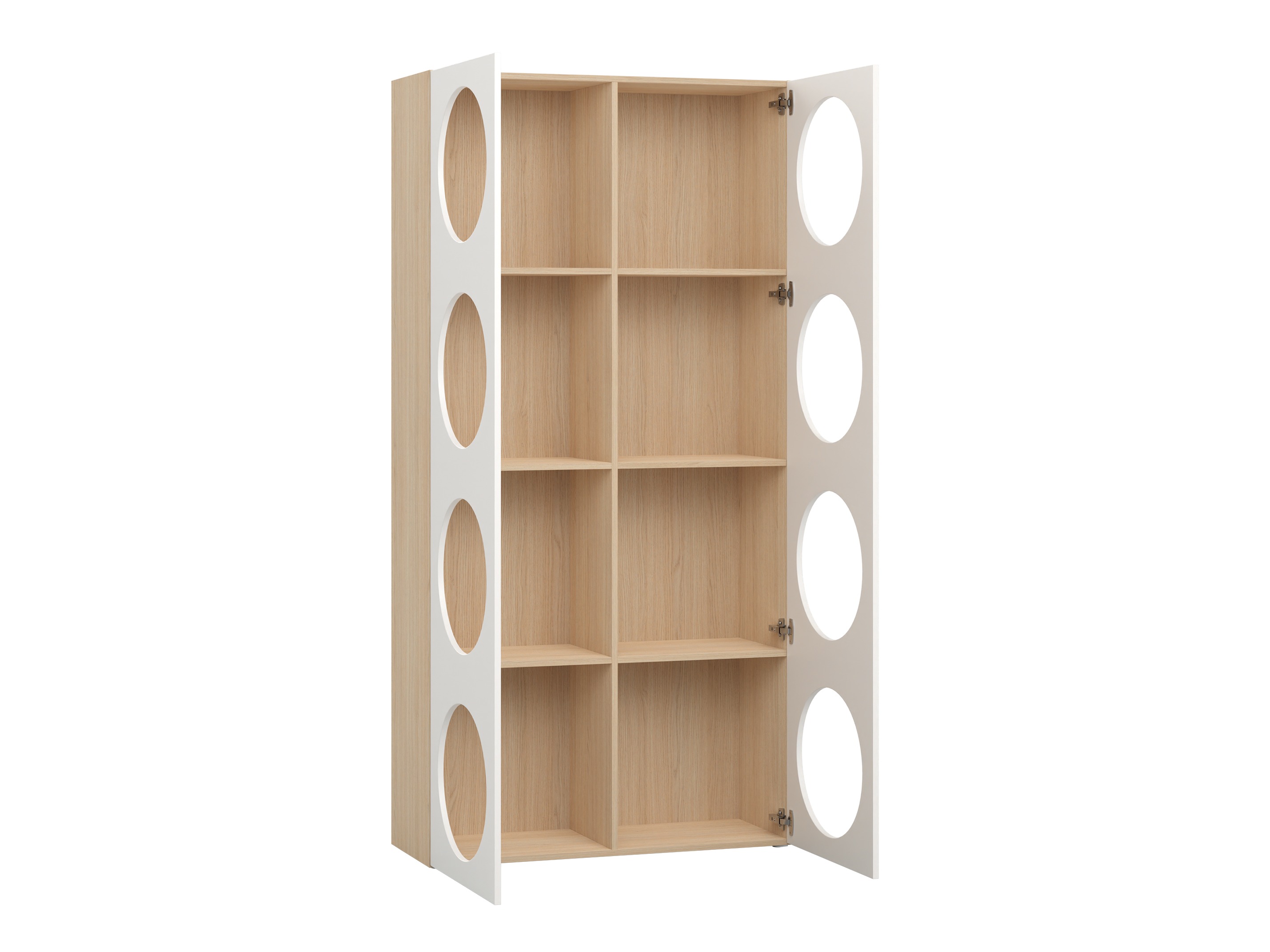 Regal Tornolo 118 (Eichenholzoptik hell + Weiss)