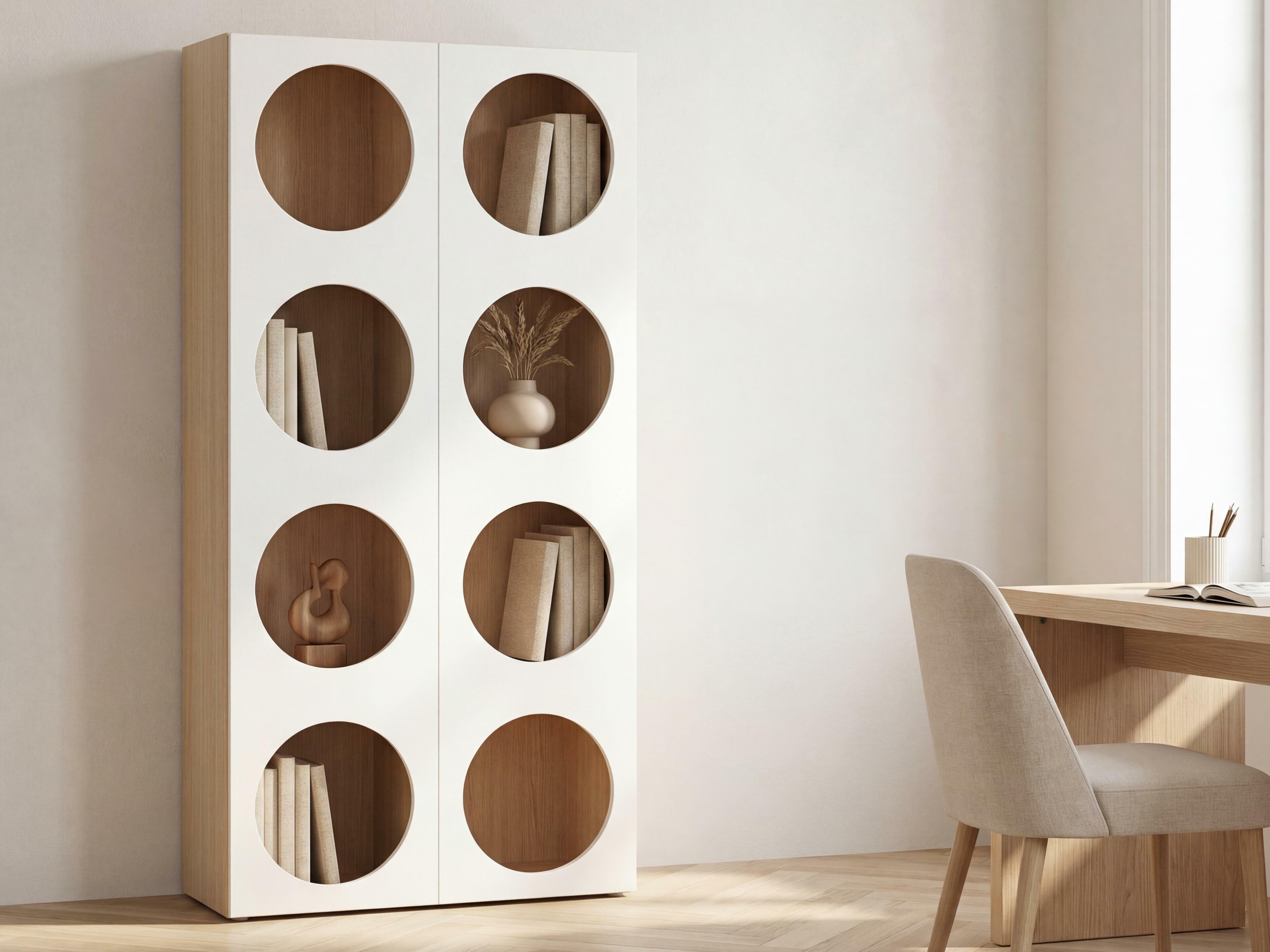 Regal Tornolo 118 (Eichenholzoptik hell + Weiss)