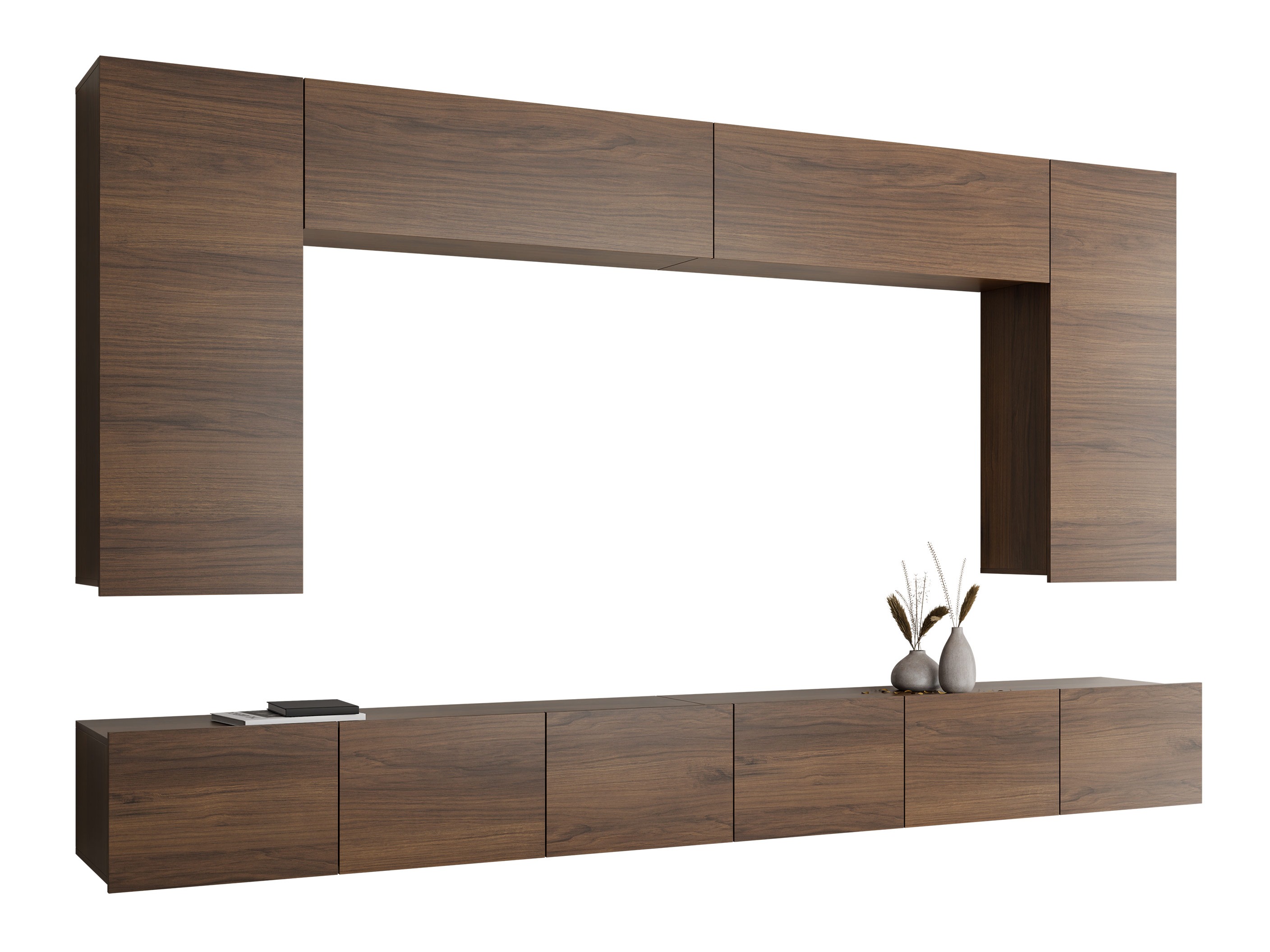 Wohnzimmer-Set Remus XIII (Walnussholzoptik)