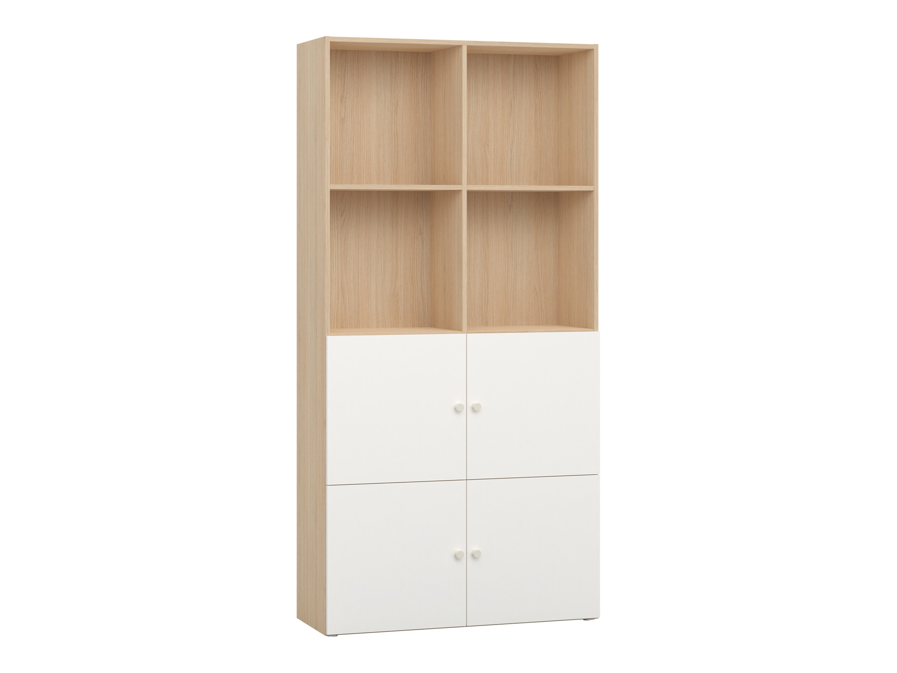 Regal Tornolo 120 (Eichenholzoptik hell + Weiss)