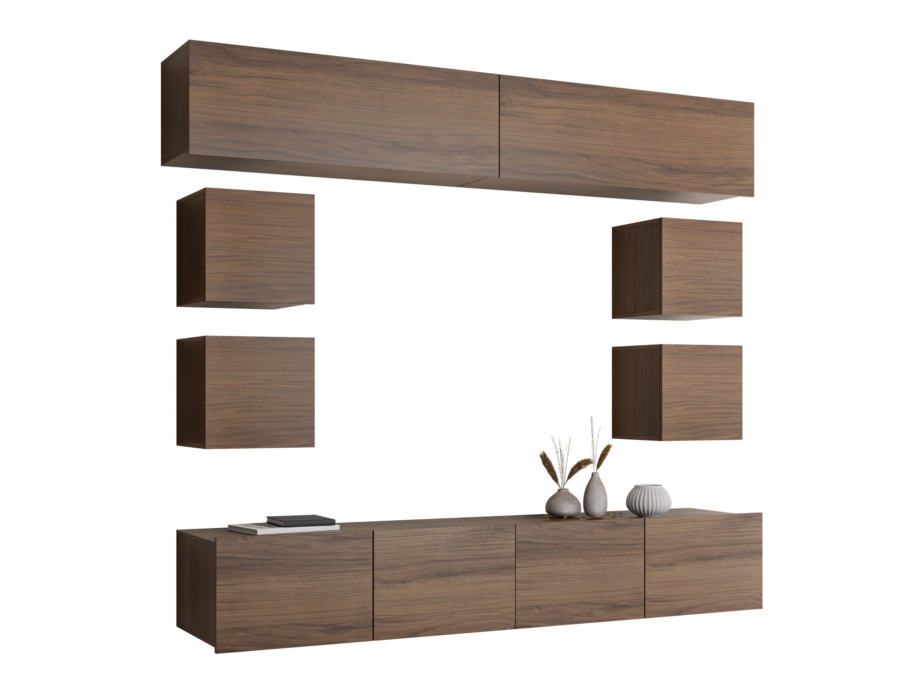 Wohnzimmer-Set Remus XVI (Walnussholzoptik)