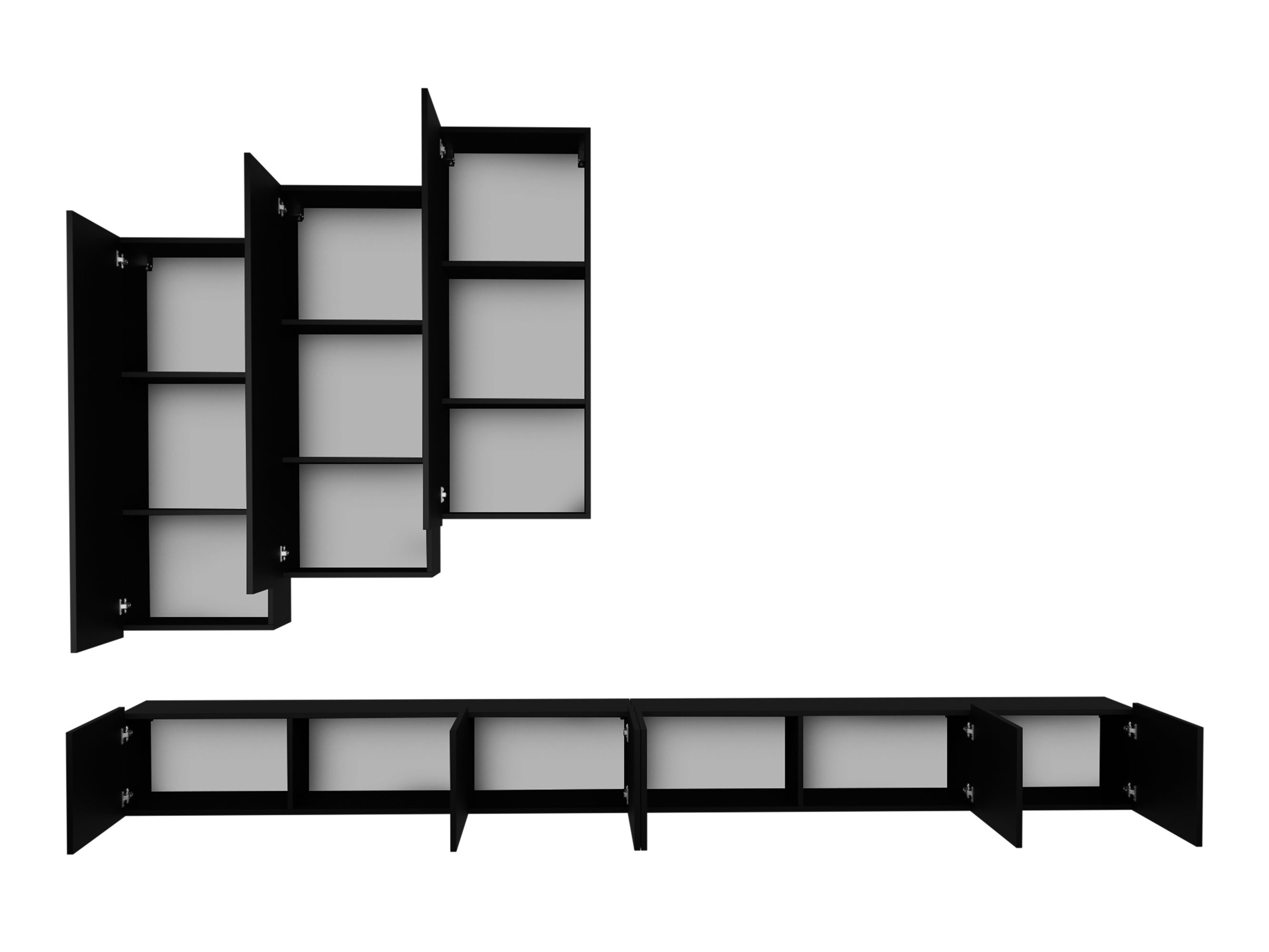 Wohnzimmer-Set Remus XX (Goldeiche + Weiss)