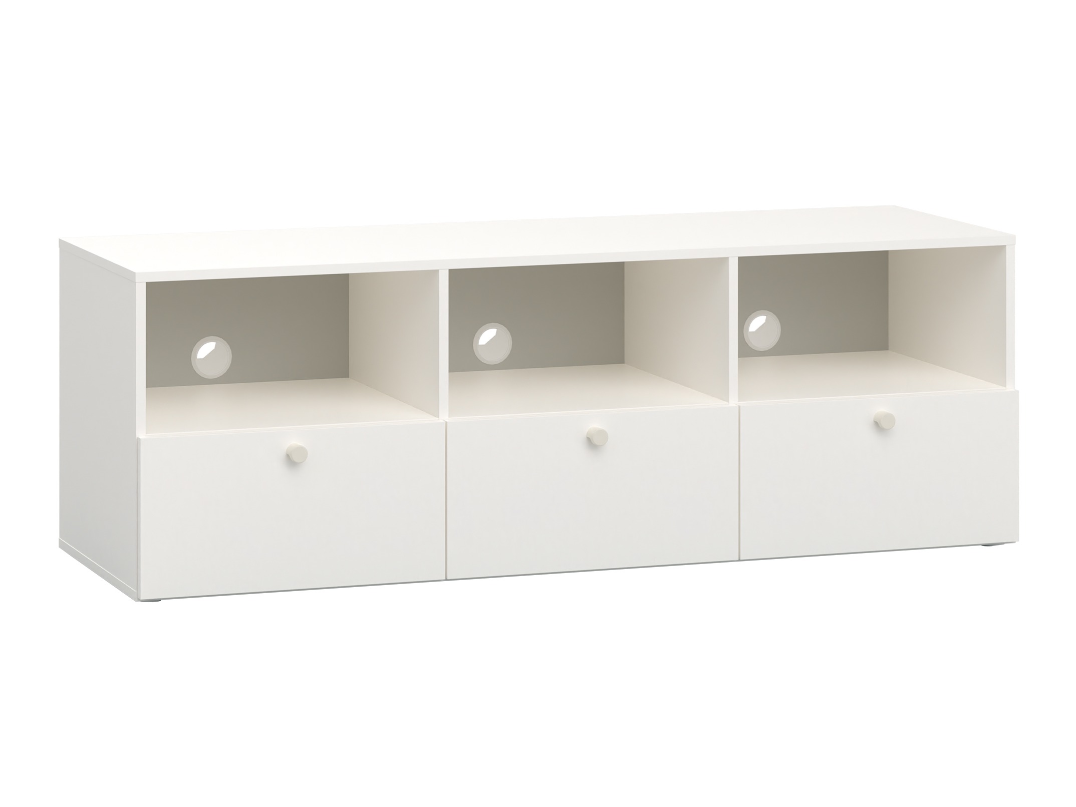 TV-Möbel Tornolo 125 (Weiss + Grau)