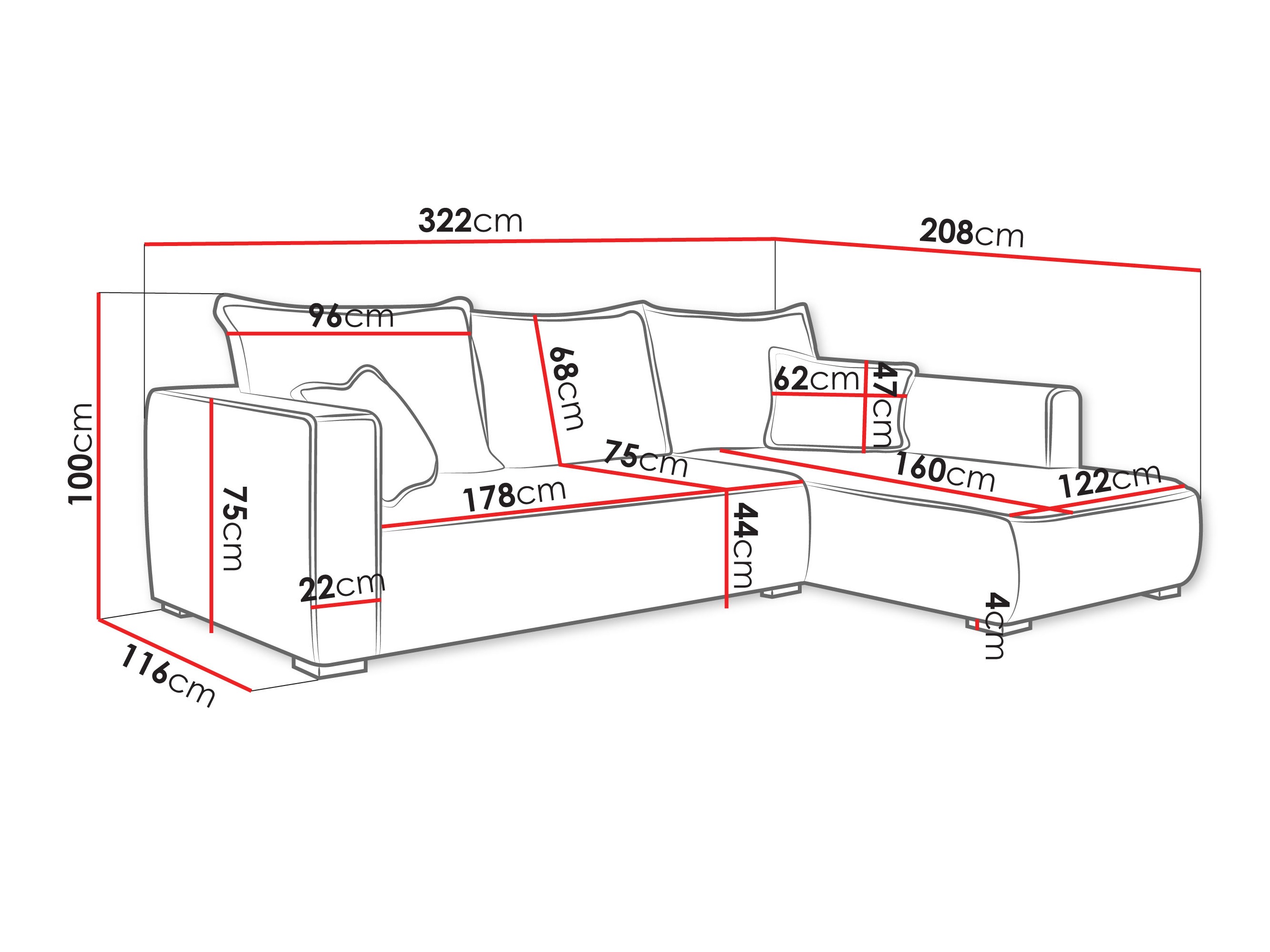 Ecksofa TrendyNest Circas (Tilia 11)