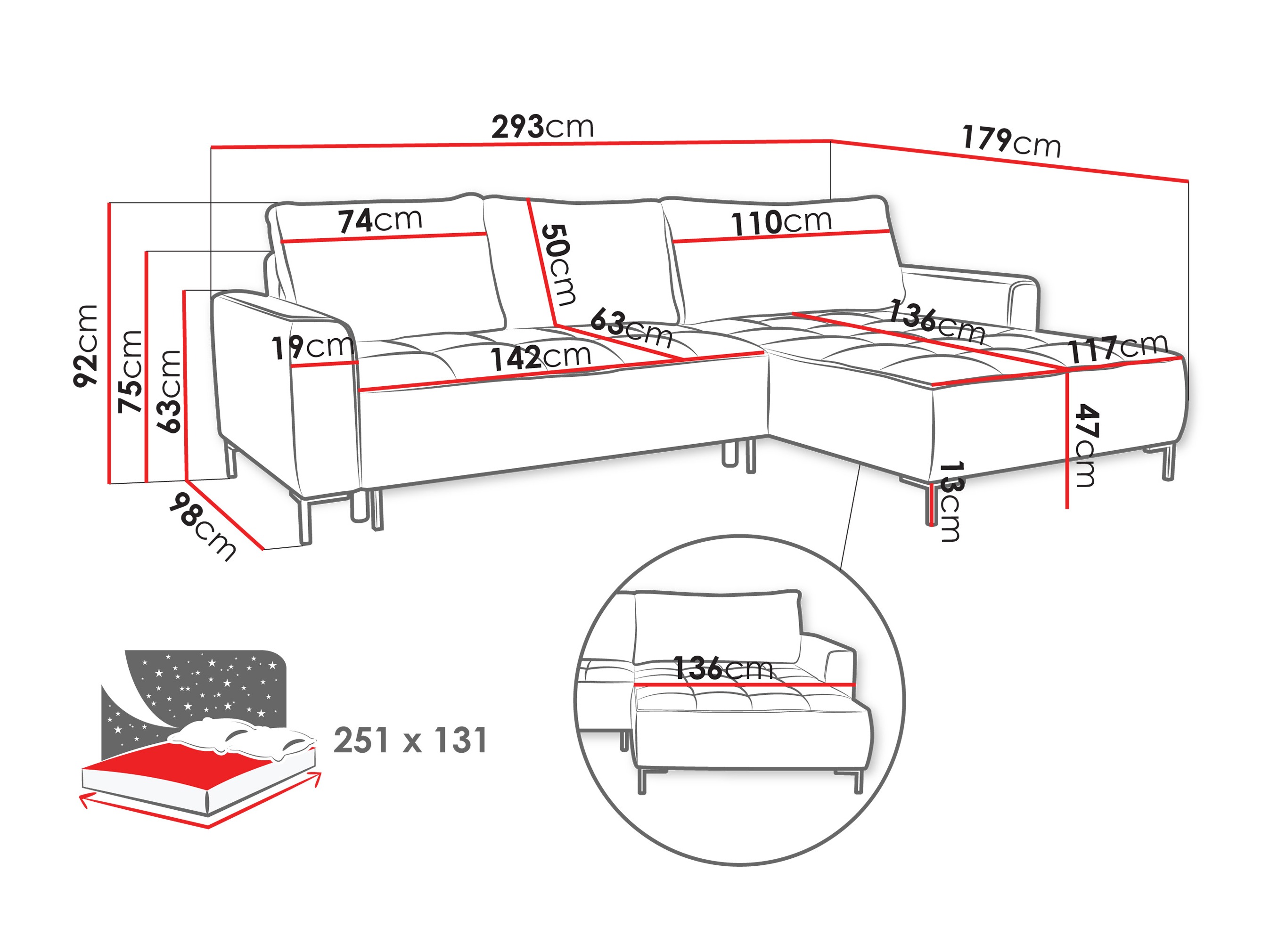 Ecksofa TrendyNest Valetio (Genesis 18)