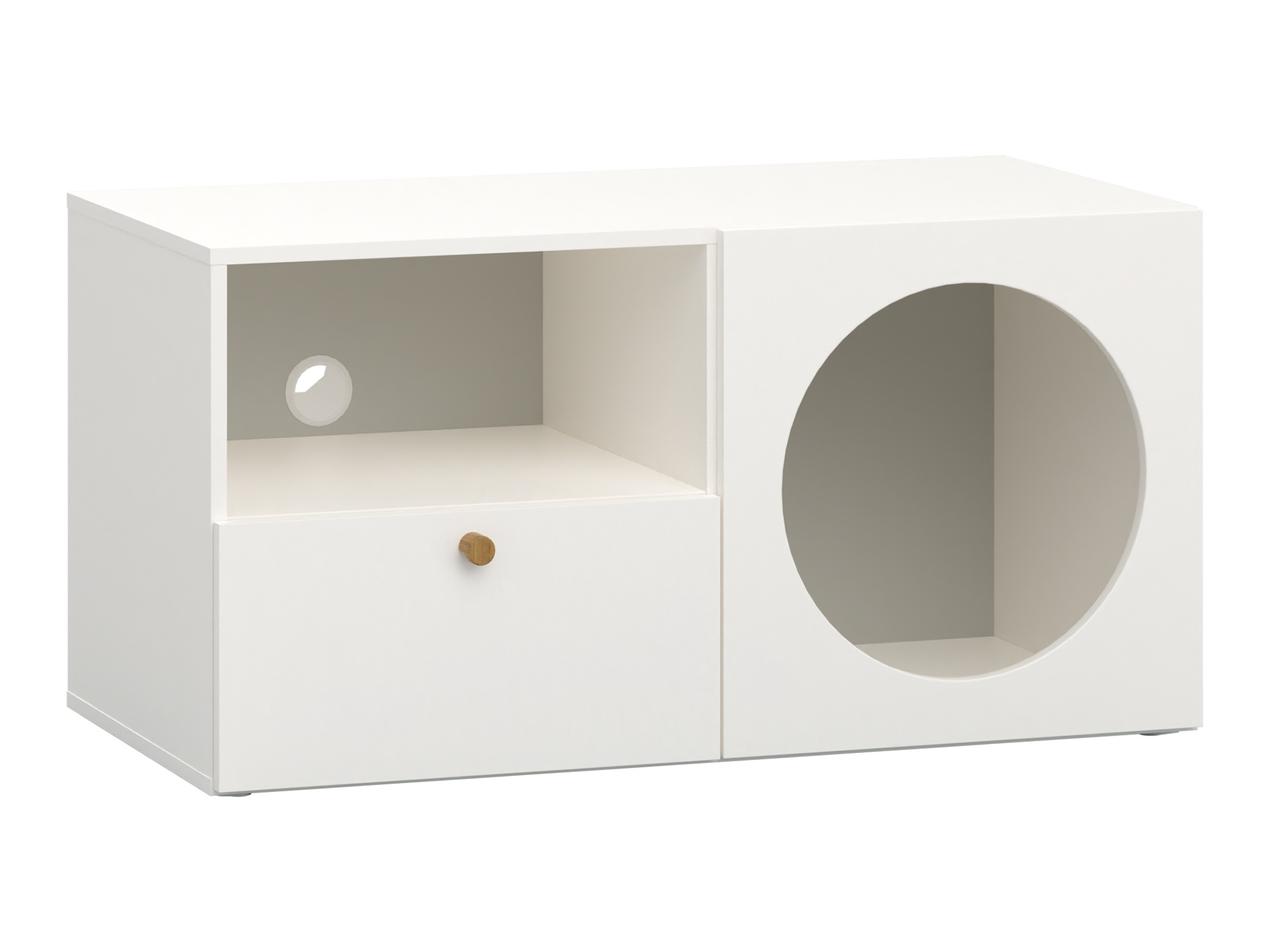 TV-Möbel Tornolo 127 (Weiss + Grau)