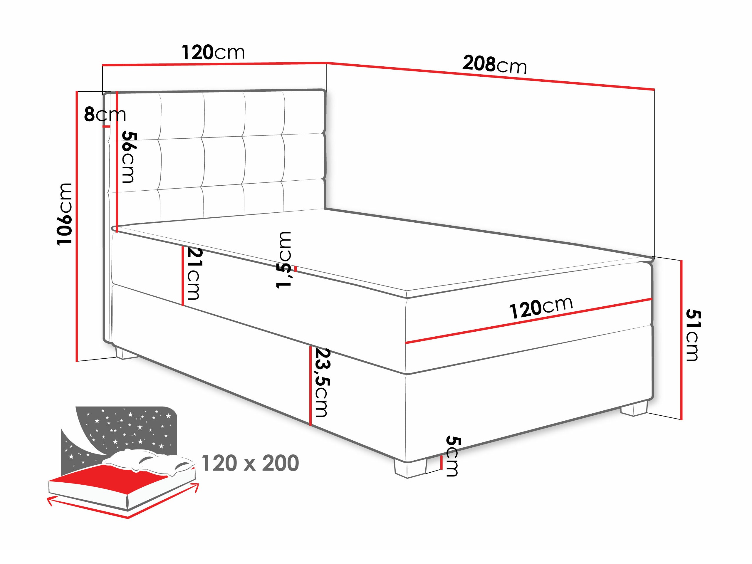 Boxspringbett Sanford 107 (Manila 09)