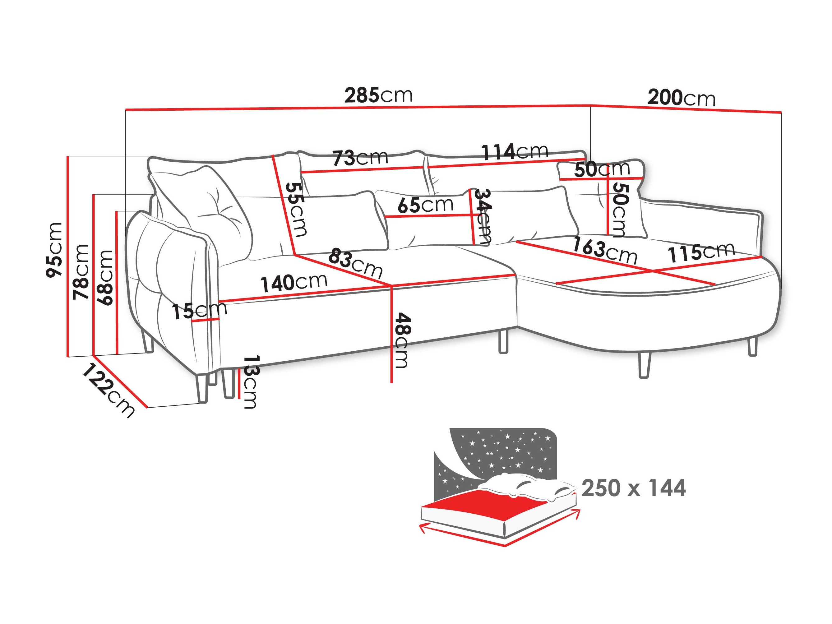 Ecksofa TrendyNest Prunal (Marbella 02)