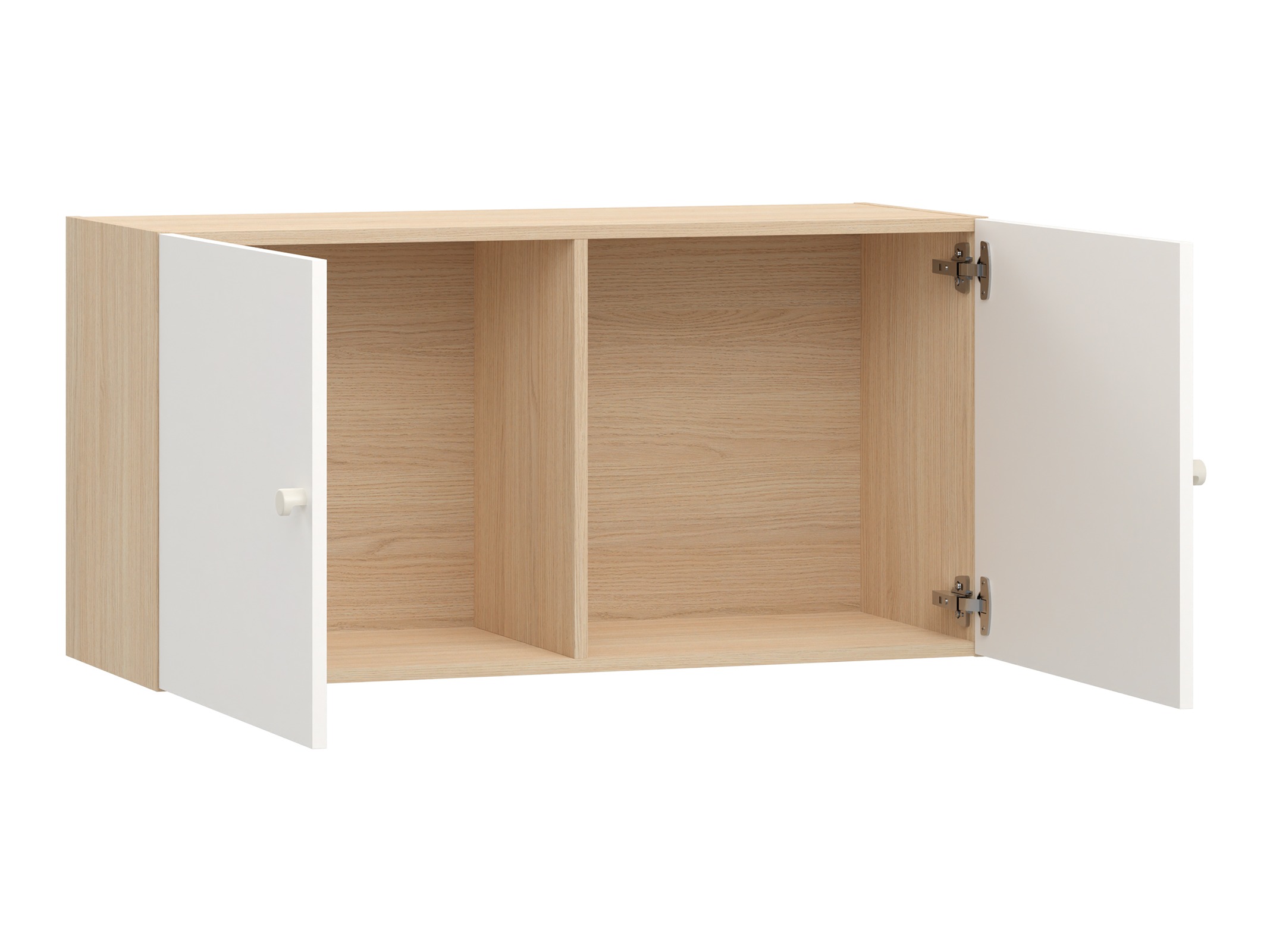 Hängeschrank Tornolo 128 (Weiss + Eichenholzoptik hell)