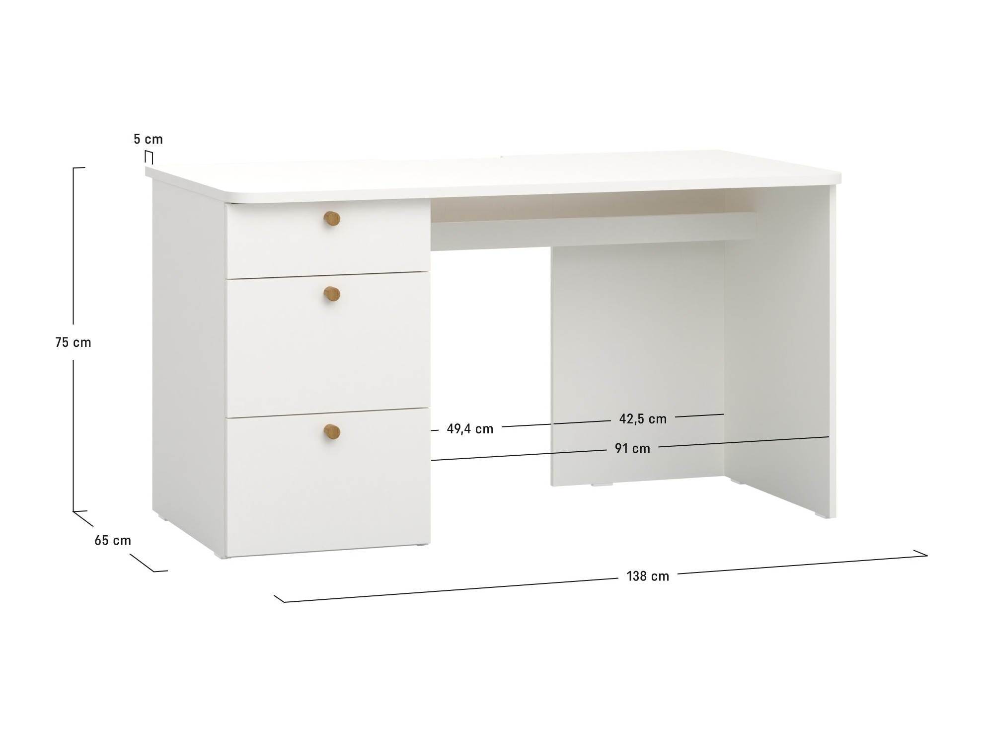 Bürotisch Tornolo 132 (Links)