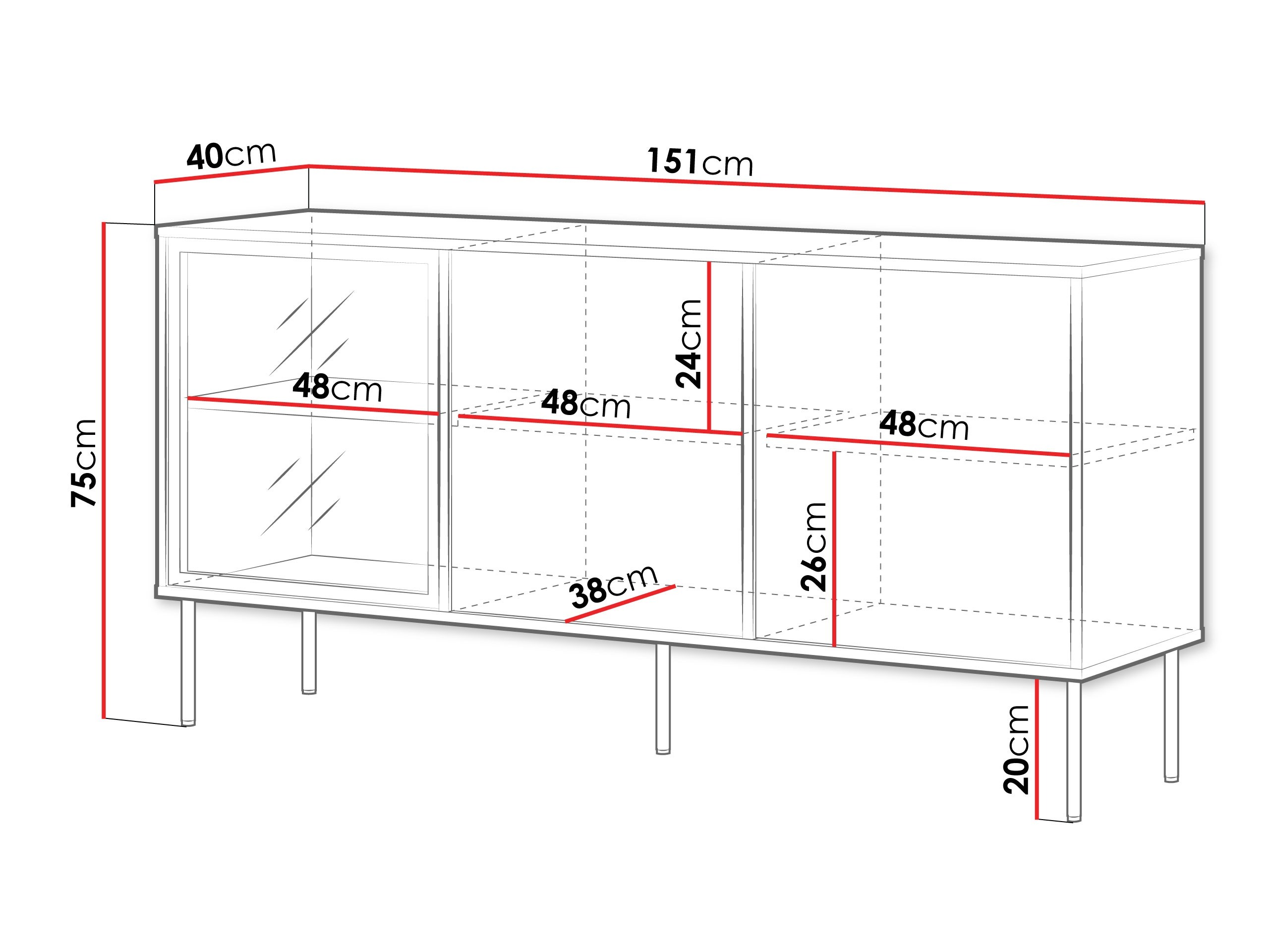 Sideboard Merevai 101 (Eiche)